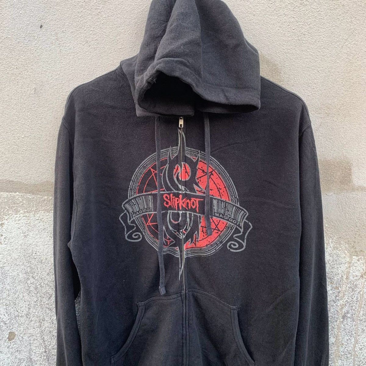Band Tees × Slipknot × Vintage Vintage Slipknot Metal Band Hooded Pullover Sweatshirts Size US M / EU 48-50 / 2 - 3 Thumbnail
