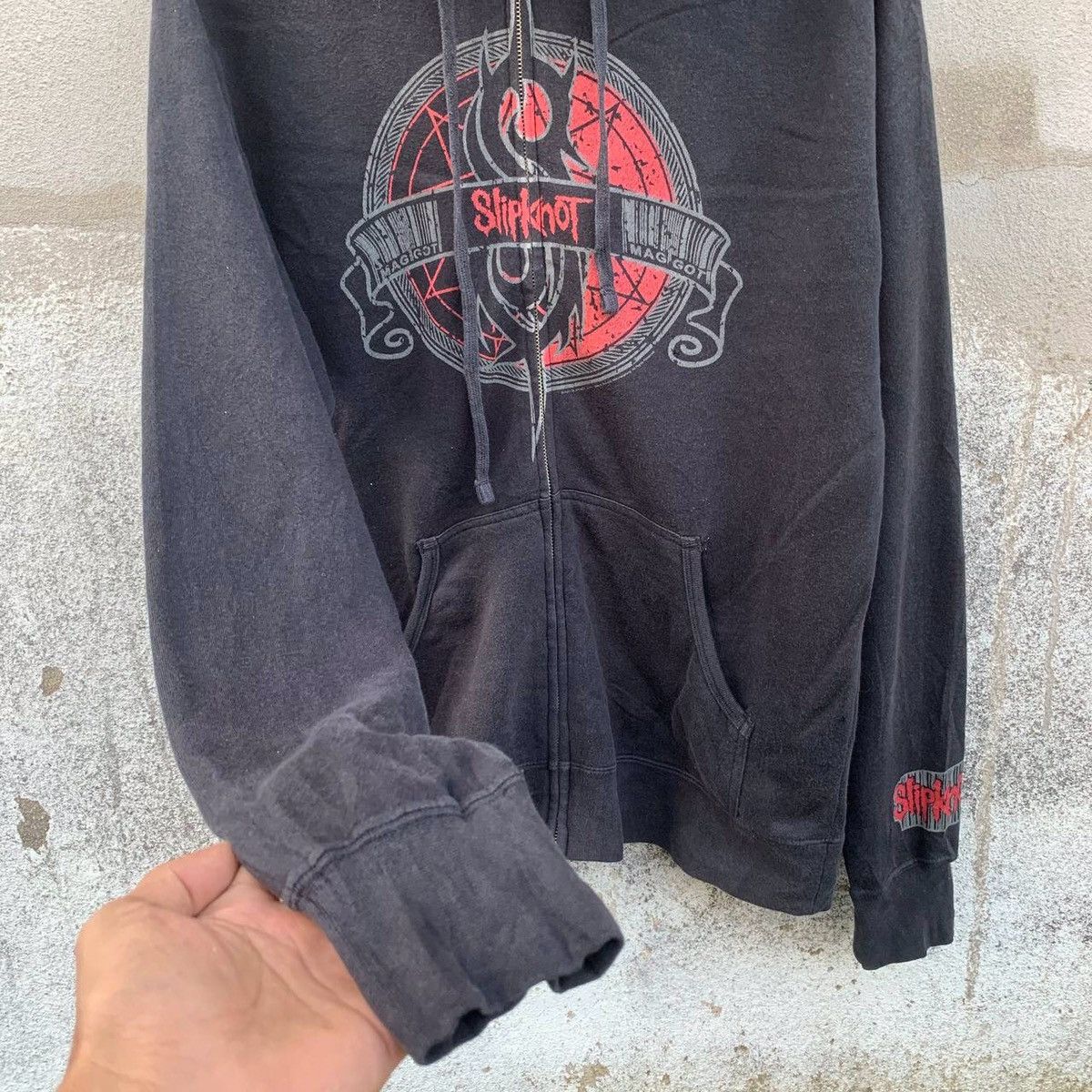 Band Tees × Slipknot × Vintage Vintage Slipknot Metal Band Hooded Pullover Sweatshirts Size US M / EU 48-50 / 2 - 7 Thumbnail
