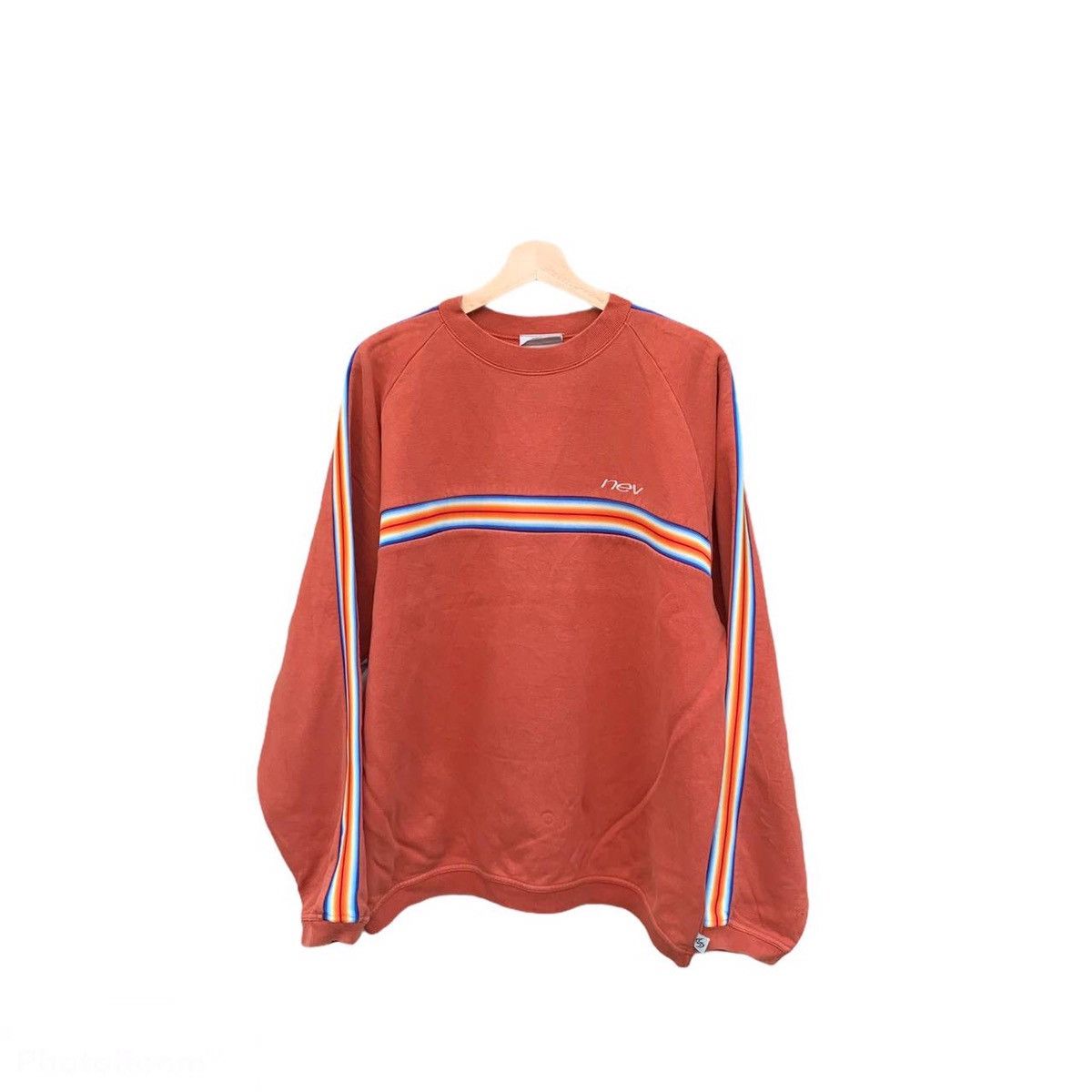 Rainbow × Vintage Vintage Nev Rainbow Striped Crewneck Pullover Sweatshirts Size US L / EU 52-54 / 3 - 1 Thumbnail