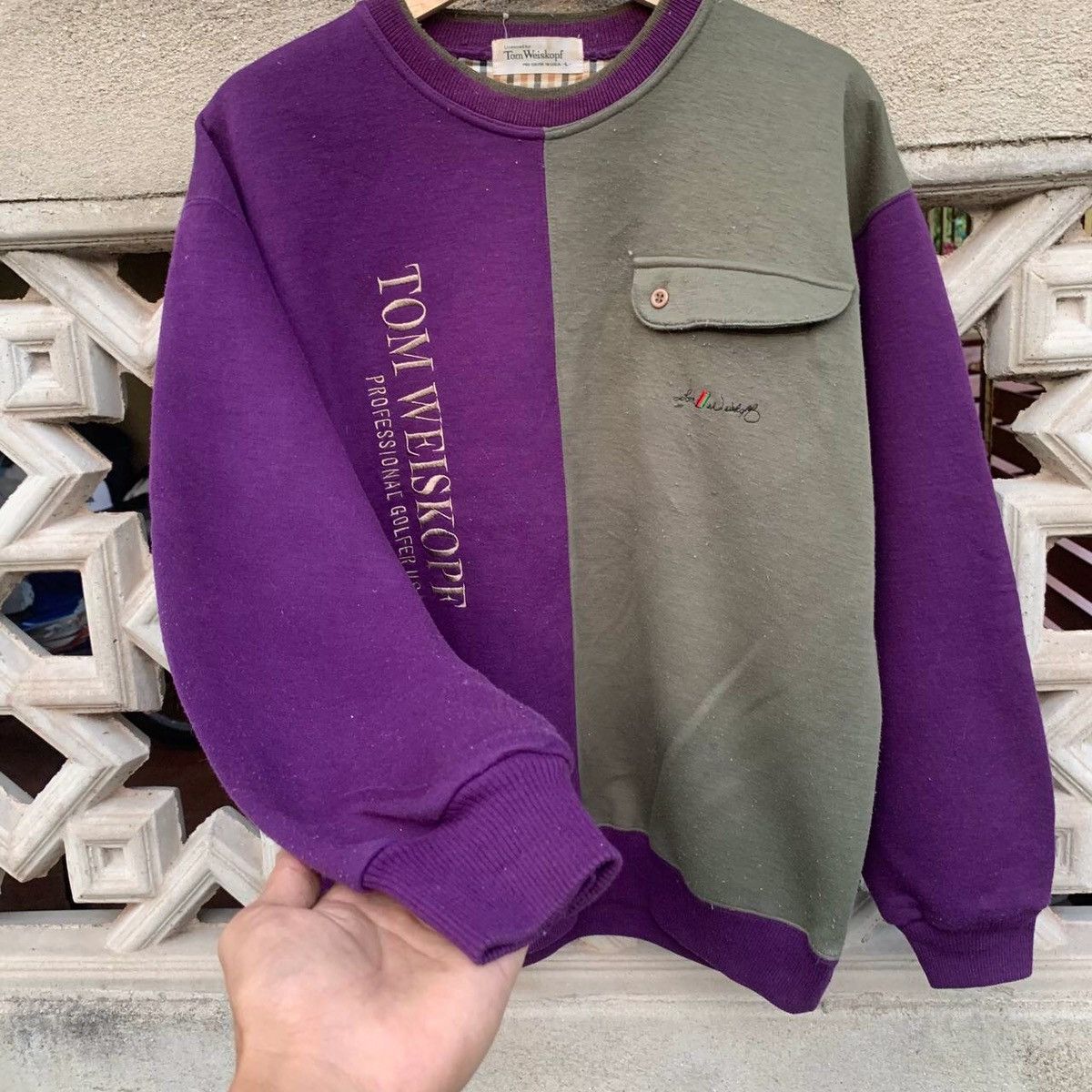 Japanese Brand × Vintage Vintage Tom Weiskopf Spell Out Crewneck Pullover Size US L / EU 52-54 / 3 - 4 Thumbnail