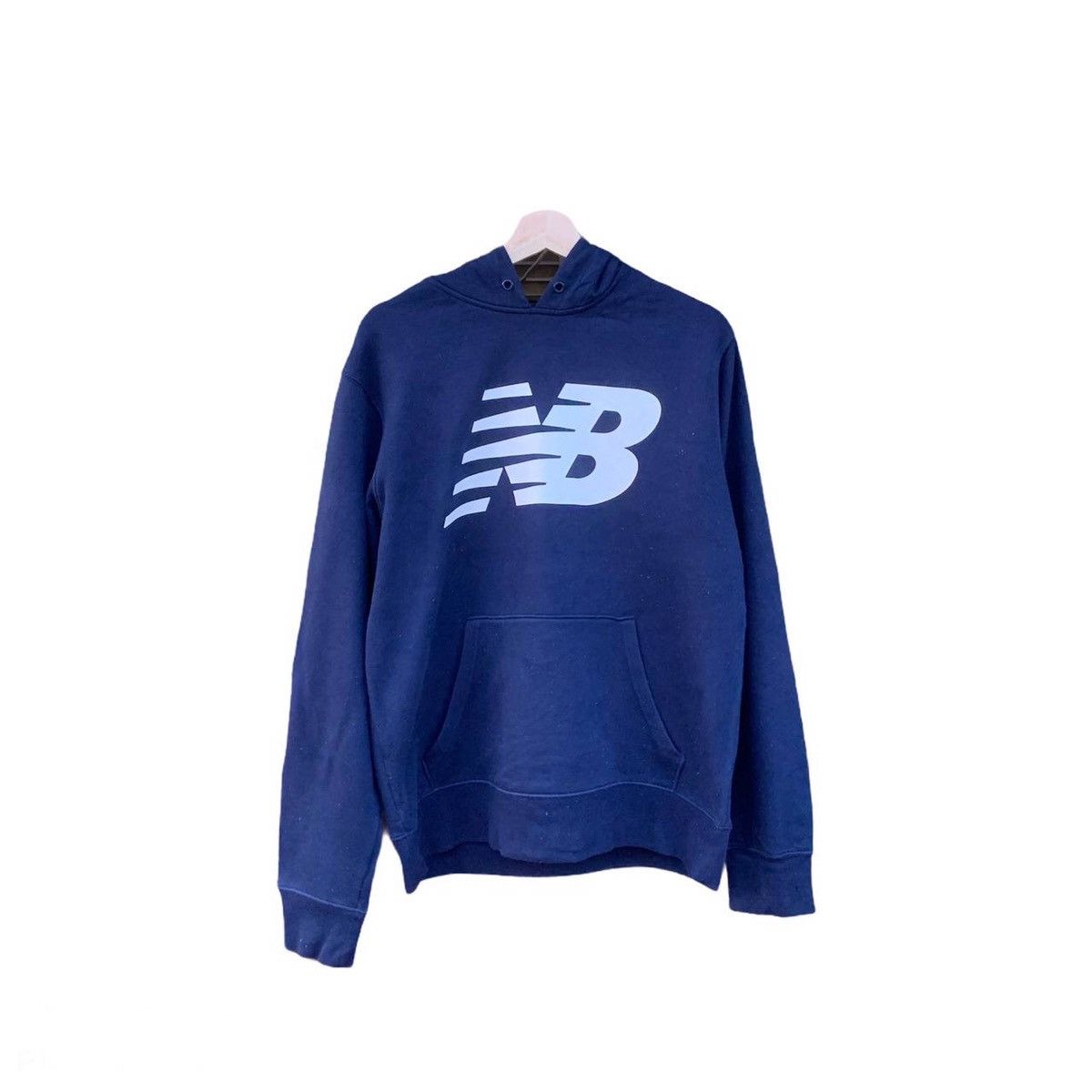 New Balance × Vintage 🔥BESTOFFER🔥Vintage New Balance Big Logo Hooded Sweatshirts Size US L / EU 52-54 / 3 - 1 Thumbnail