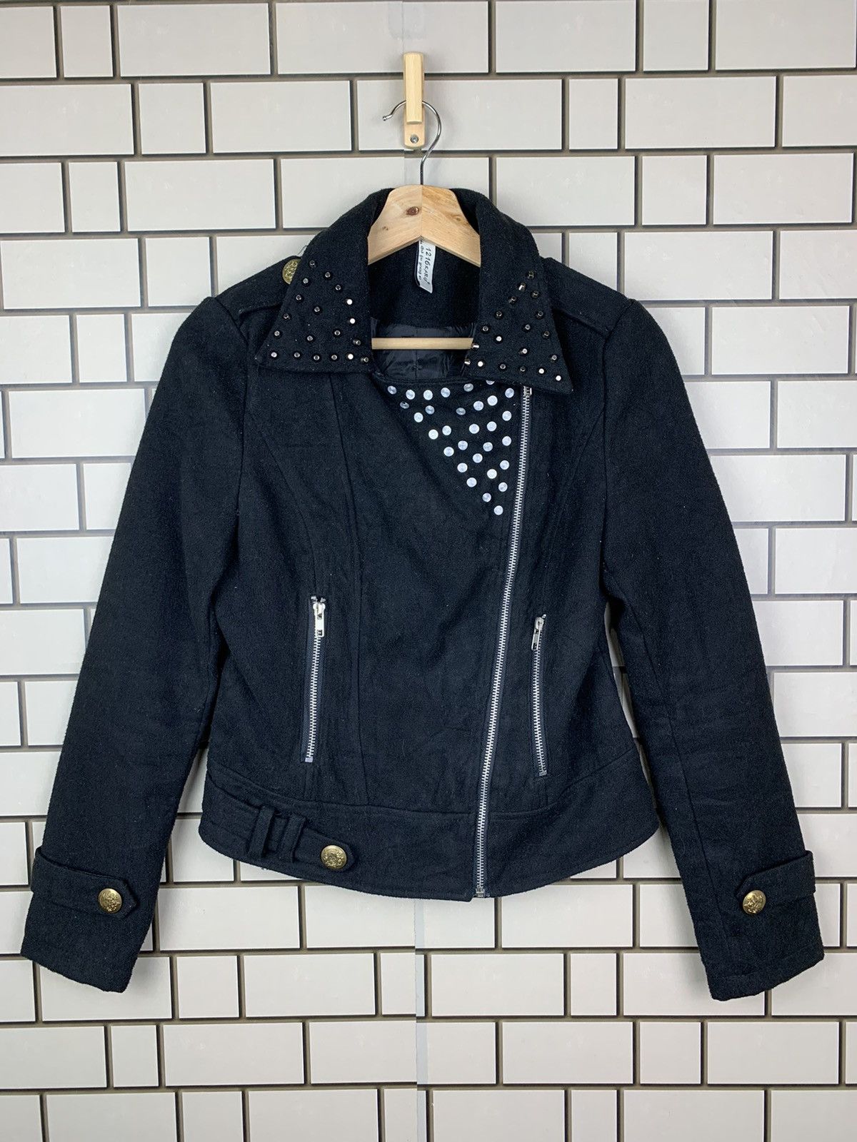 Japanese Brand × Vintage Japanese Brand 1216 Kary Double Breasted Punk Design Jacket Size US S / EU 44-46 / 1 - 2 Thumbnail