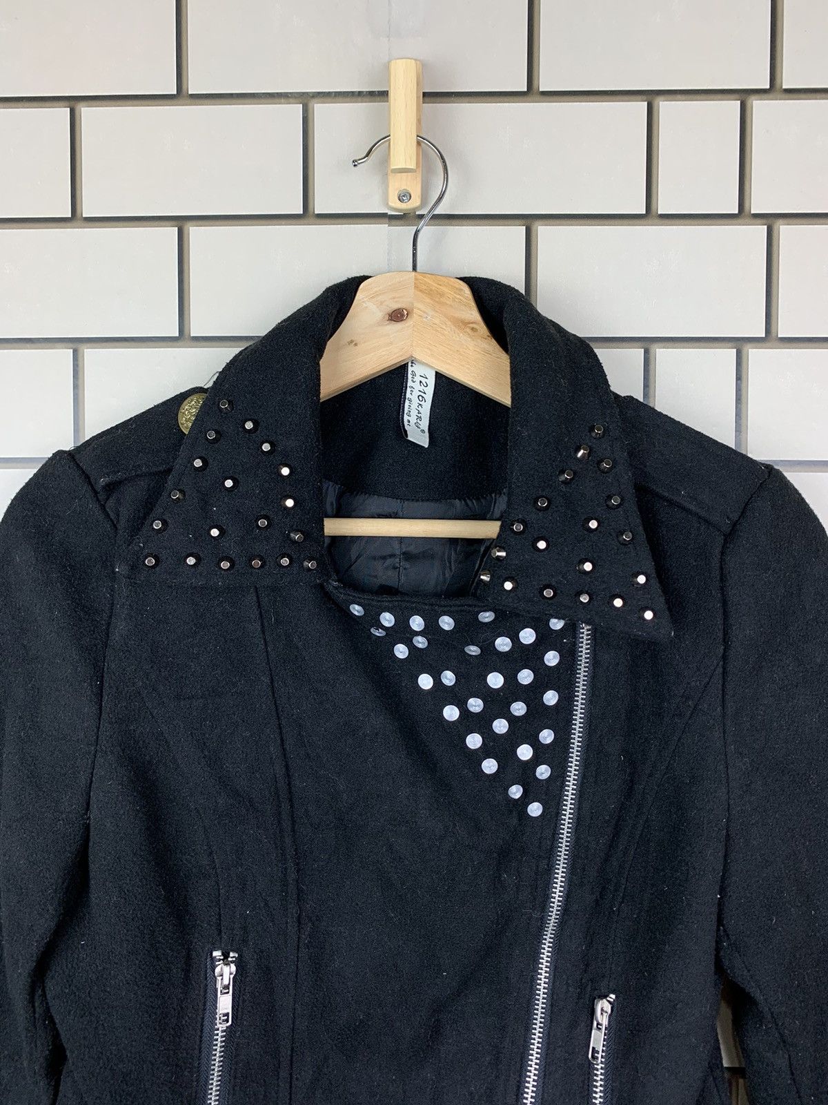 Japanese Brand × Vintage Japanese Brand 1216 Kary Double Breasted Punk Design Jacket Size US S / EU 44-46 / 1 - 13 Thumbnail