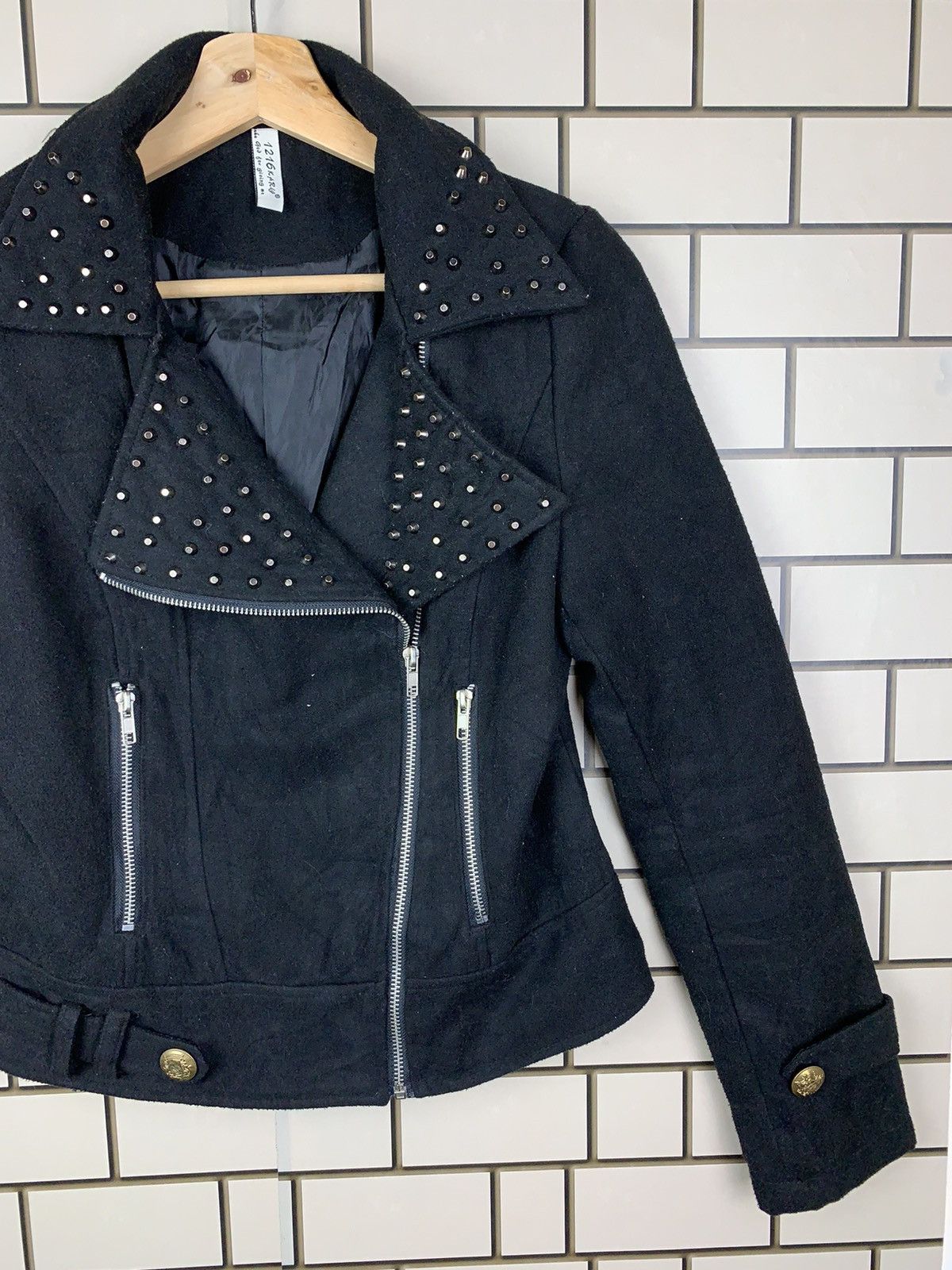 Japanese Brand × Vintage Japanese Brand 1216 Kary Double Breasted Punk Design Jacket Size US S / EU 44-46 / 1 - 7 Thumbnail