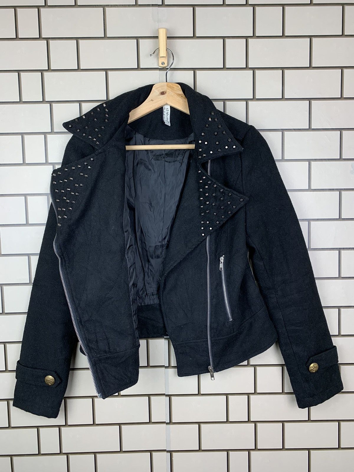 Japanese Brand × Vintage Japanese Brand 1216 Kary Double Breasted Punk Design Jacket Size US S / EU 44-46 / 1 - 14 Thumbnail