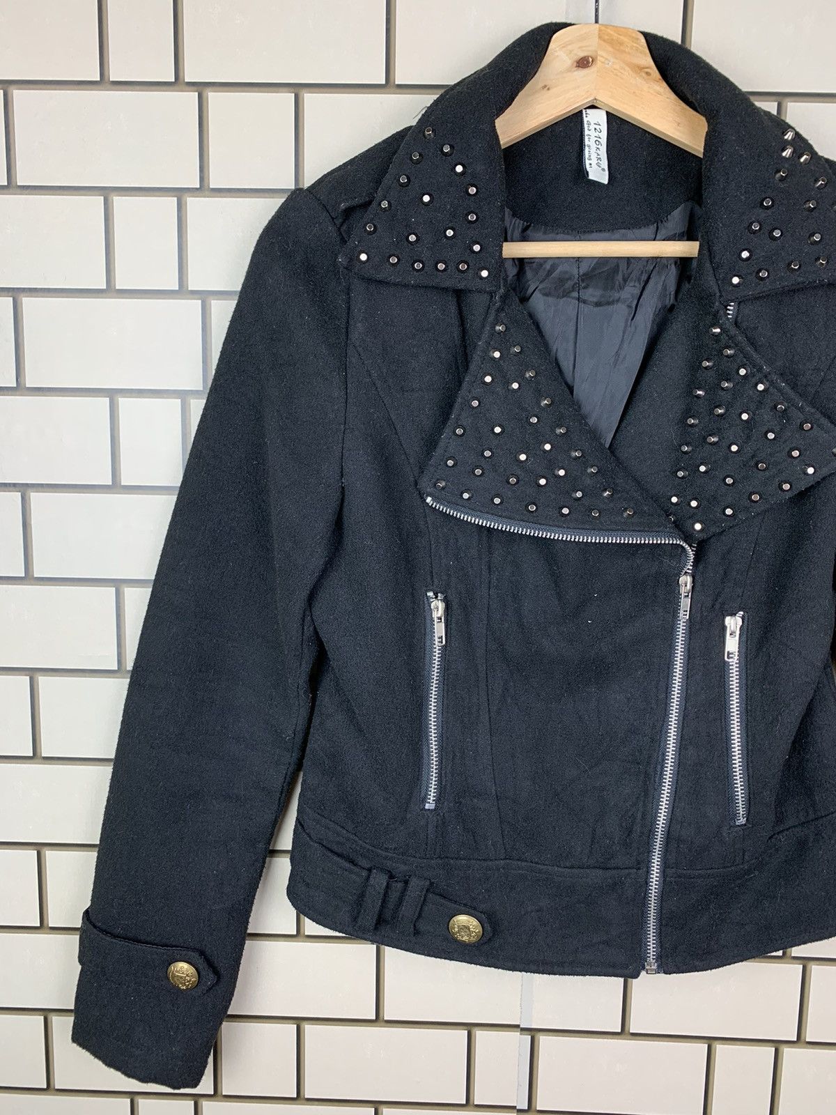 Japanese Brand × Vintage Japanese Brand 1216 Kary Double Breasted Punk Design Jacket Size US S / EU 44-46 / 1 - 6 Thumbnail