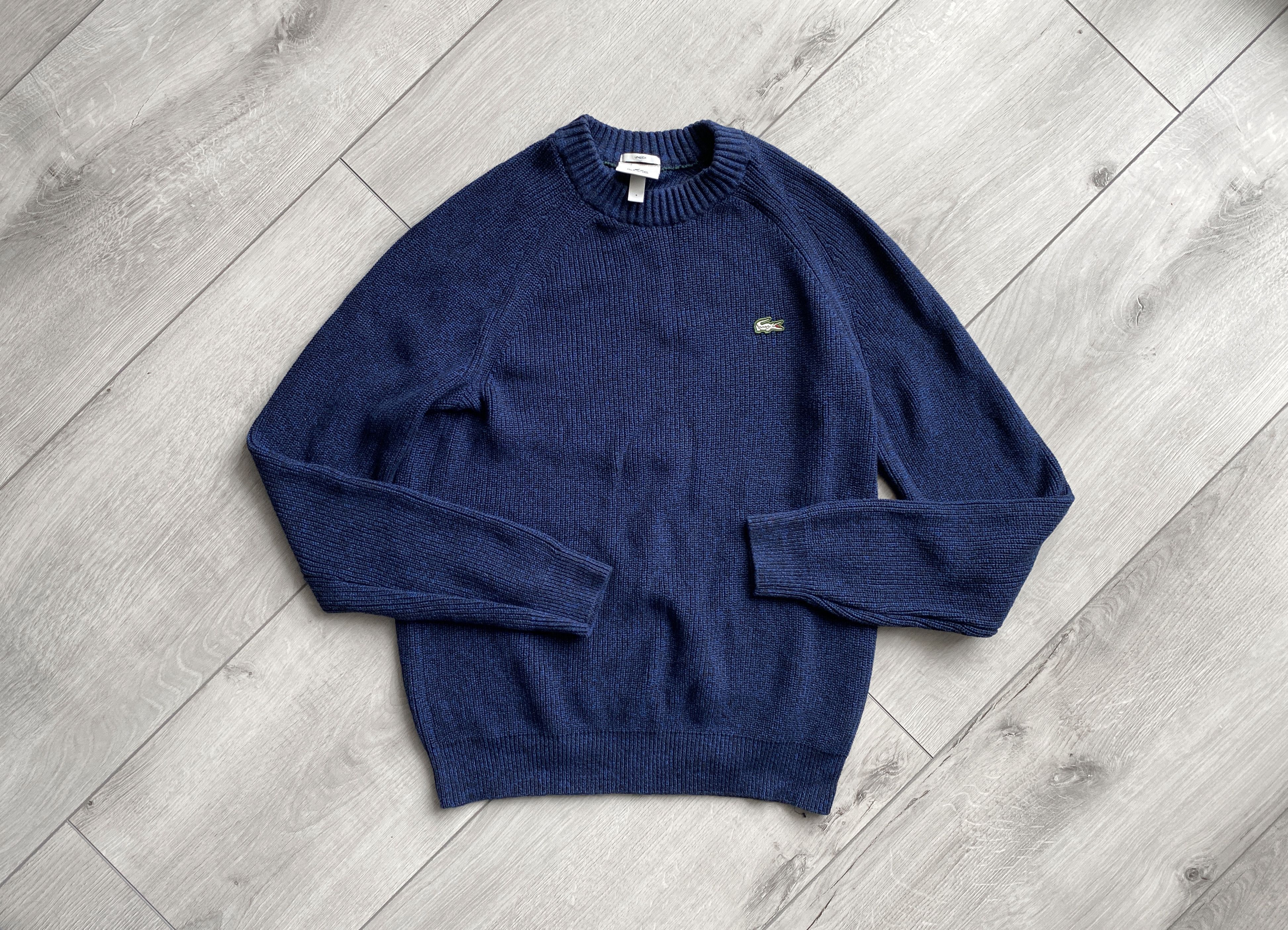 Lacoste Lacoste LIVE Flecked Ribbed Cotton Crew Neck Sweater Size US S / EU 44-46 / 1 - 1 Thumbnail