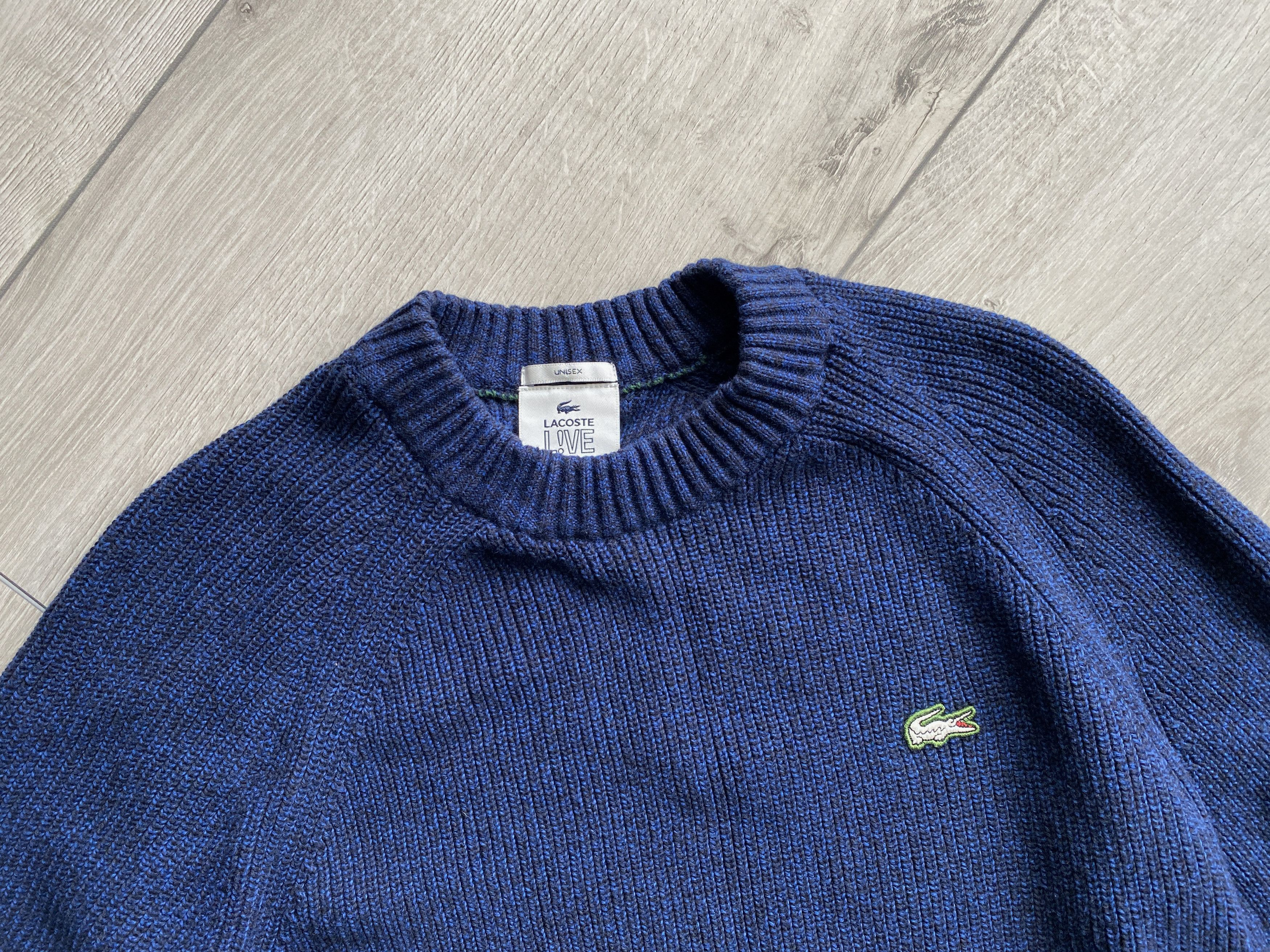 Lacoste Lacoste LIVE Flecked Ribbed Cotton Crew Neck Sweater Size US S / EU 44-46 / 1 - 2 Thumbnail