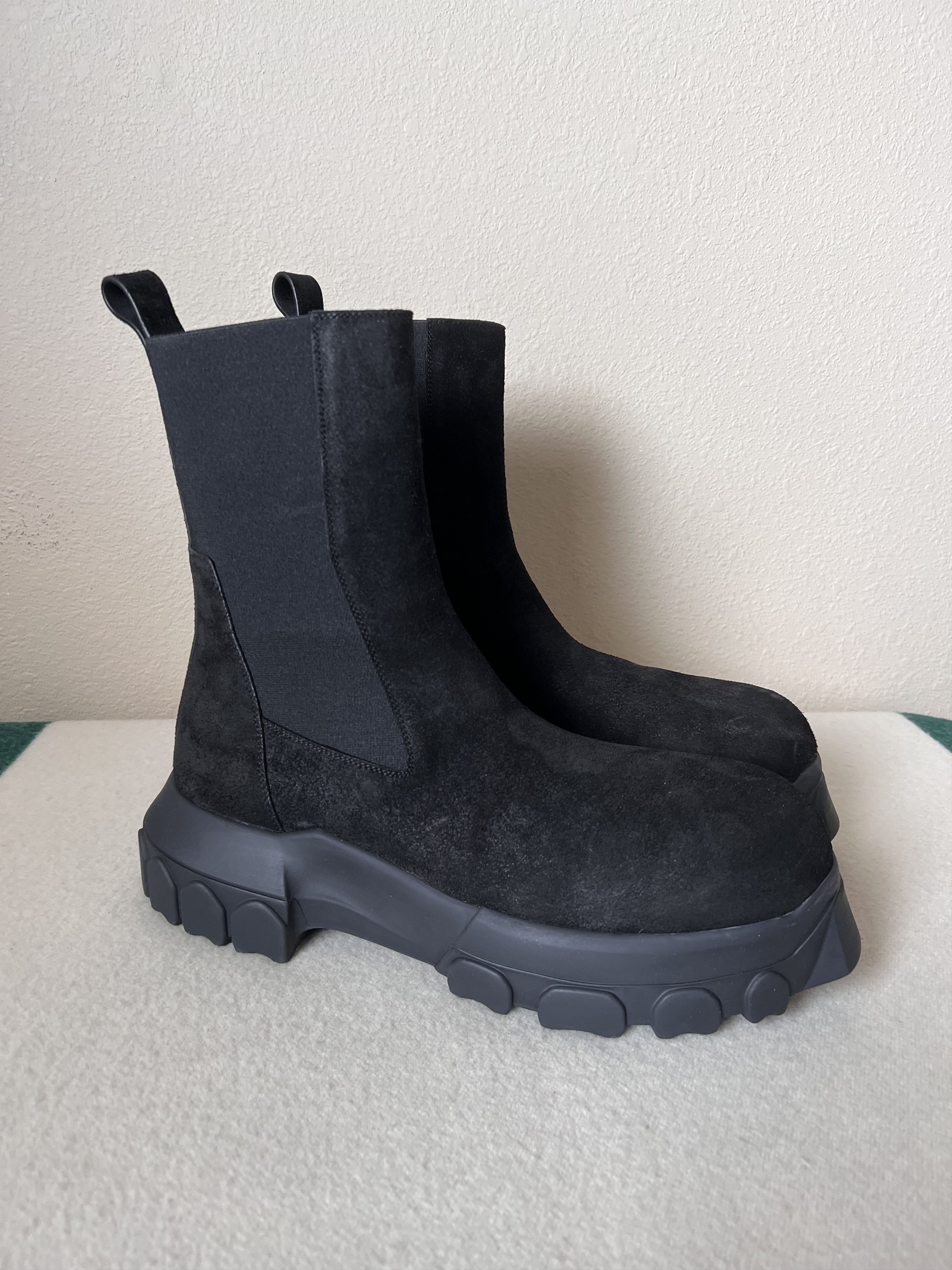 Rick Owens Rick Owens Beatle Bozo Tractor Boots in Leather ((Size