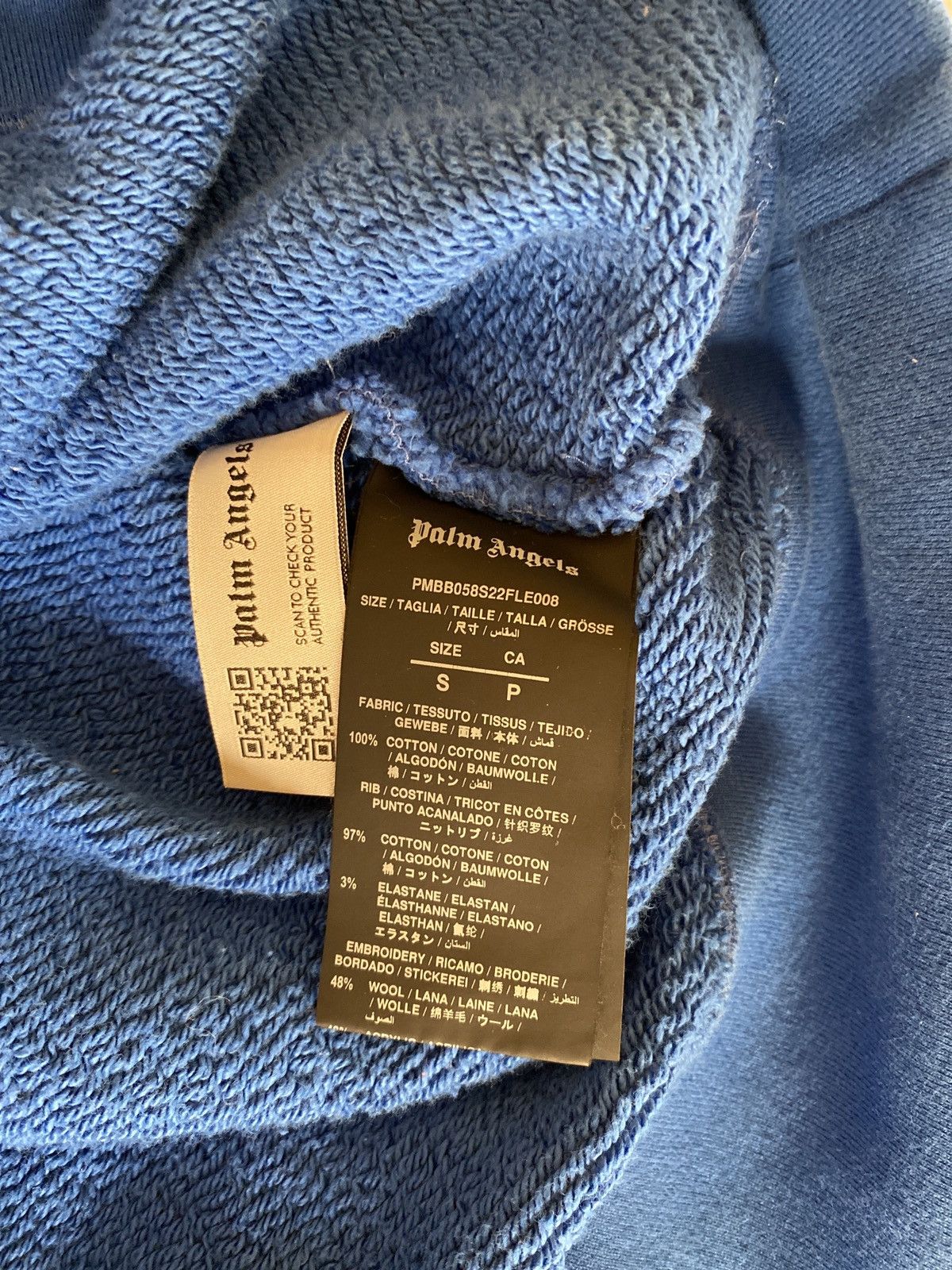 Palm Angels Palm Angels Leopard Blue Drawstring Hoodie 🧸 Size US S / EU 44-46 / 1 - 3 Thumbnail