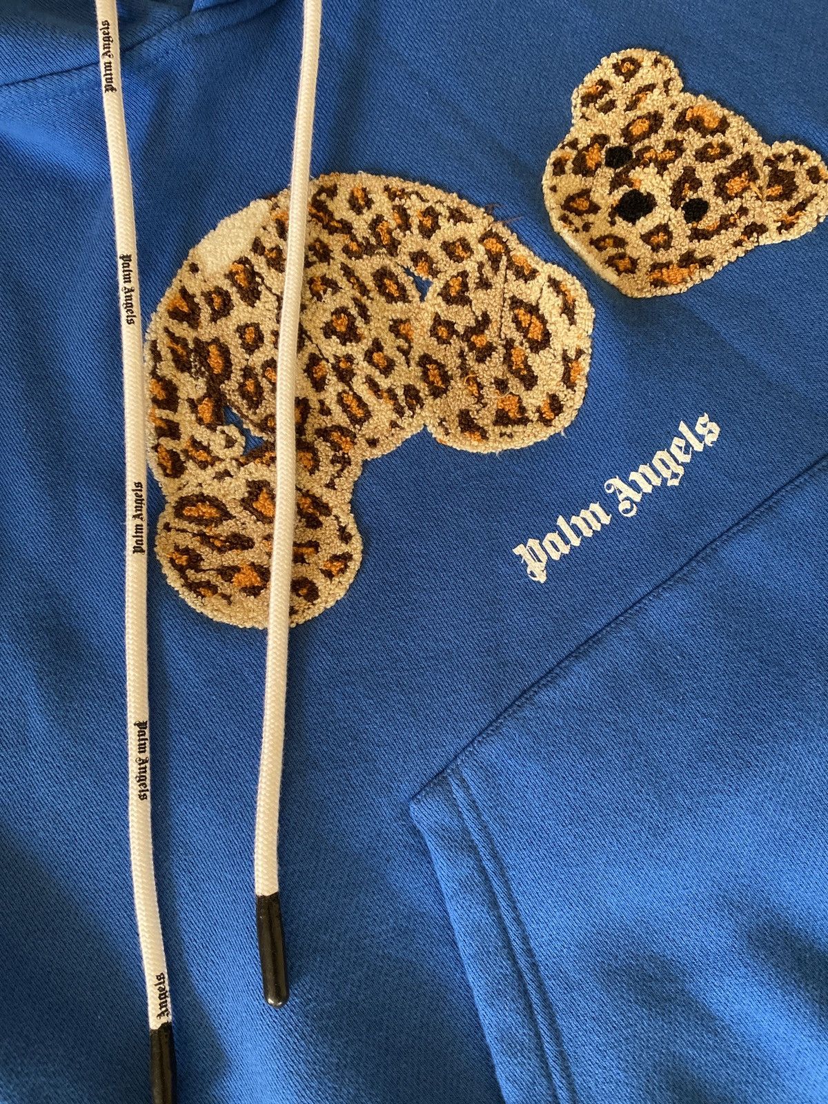 Palm Angels Palm Angels Leopard Blue Drawstring Hoodie 🧸 Size US S / EU 44-46 / 1 - 8 Thumbnail