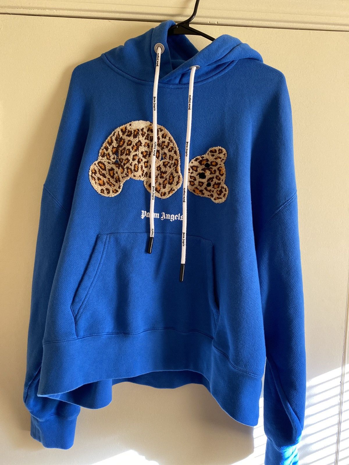 Palm Angels Palm Angels Leopard Blue Drawstring Hoodie 🧸 Size US S / EU 44-46 / 1 - 1 Thumbnail