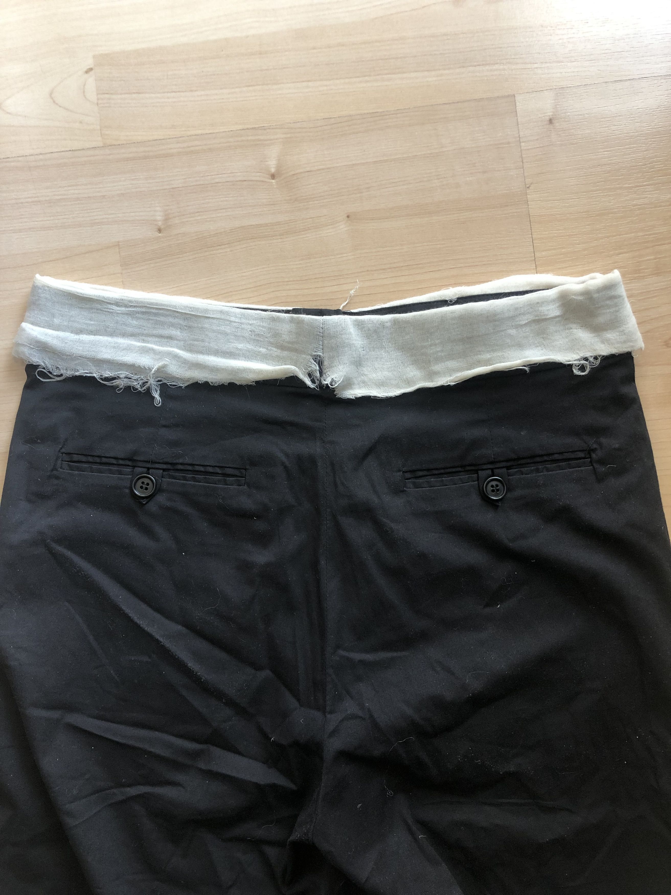 Helmut Lang Helmut Lang Cummerbund Pants White Distressed Waistband Size US 28 / EU 44 - 4 Thumbnail