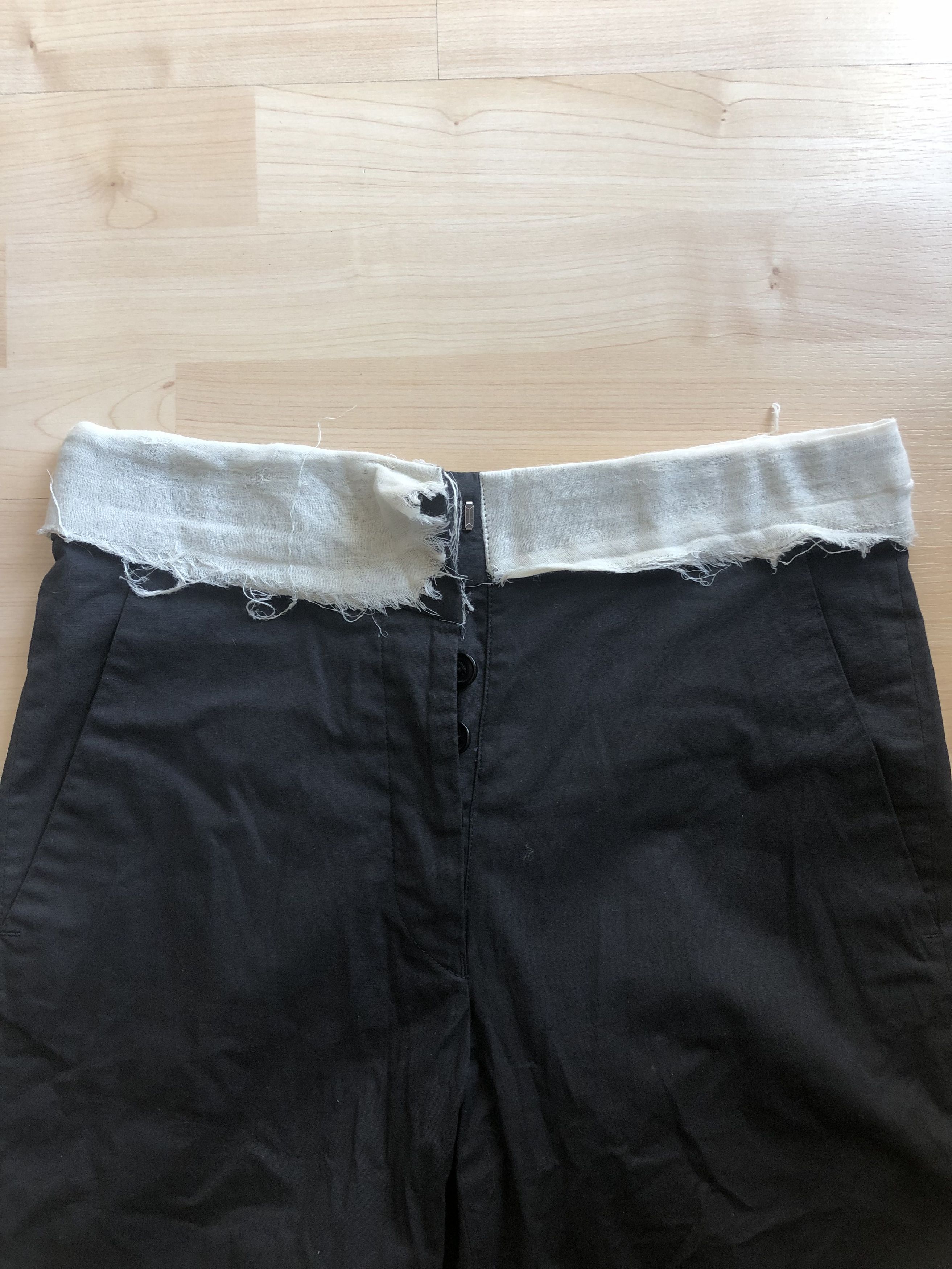 Helmut Lang Helmut Lang Cummerbund Pants White Distressed Waistband Size US 28 / EU 44 - 3 Thumbnail