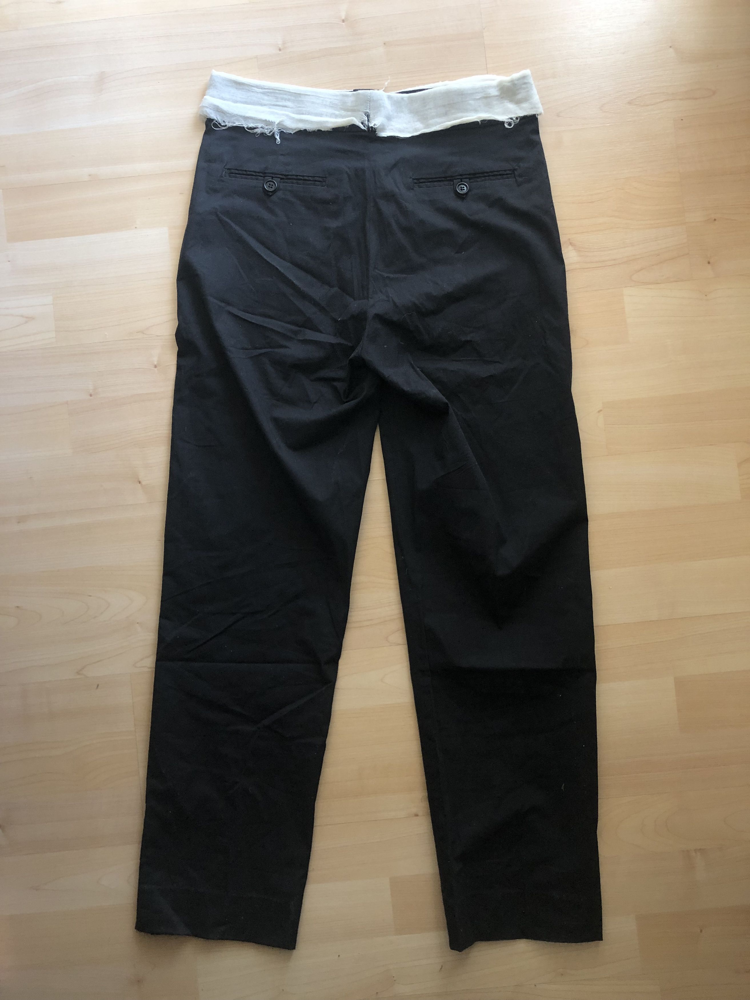 Helmut Lang Helmut Lang Cummerbund Pants White Distressed Waistband Size US 28 / EU 44 - 2 Thumbnail