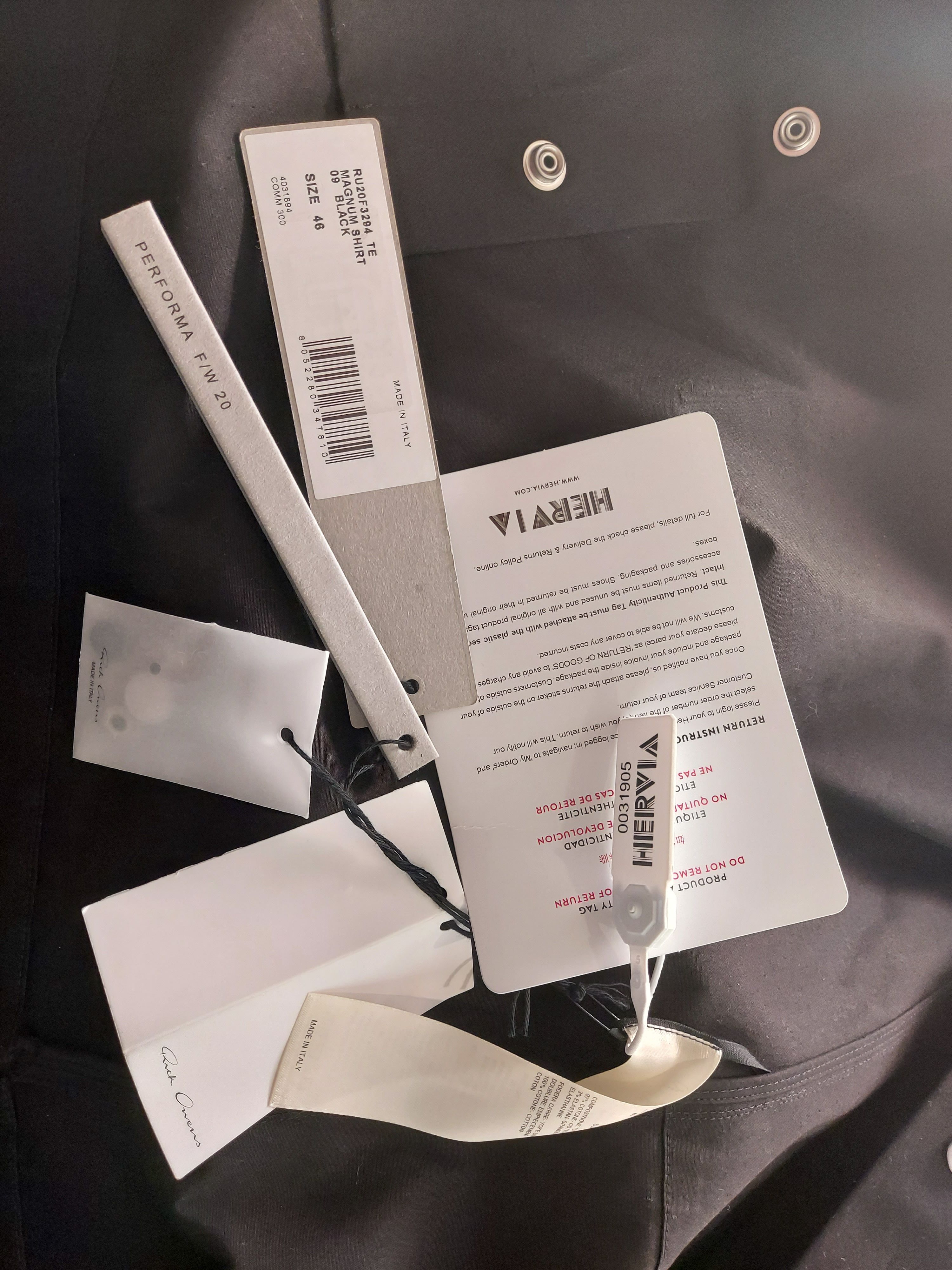Rick Owens × Rick Owens Drkshdw Black Magnus Shirt Rick Owens Preforma Size US S / EU 44-46 / 1 - 8 Thumbnail