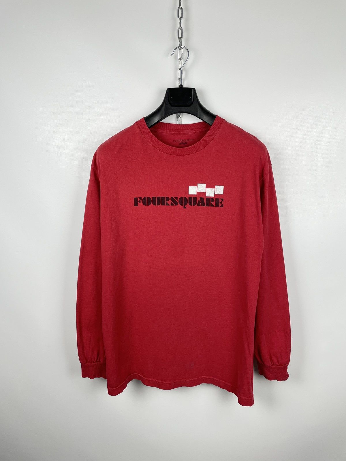 FOURSQUARE × Japanese Brand × Vintage Vintage Foursquare Long Sleeve T-Shirt Size US L / EU 52-54 / 3 - 3 Thumbnail
