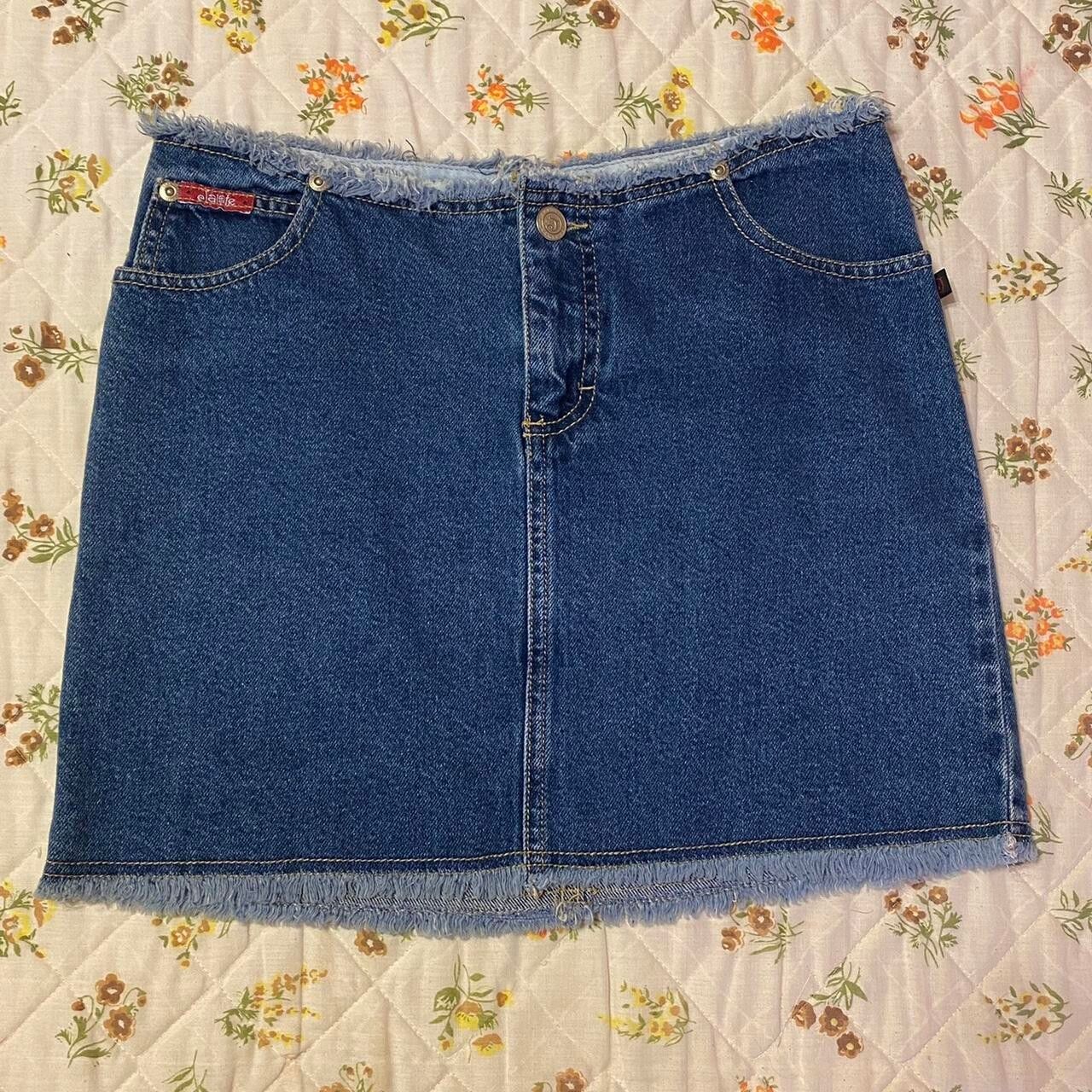 Vintage Denim Mini Skirt Size 27" / US 4 / IT 40 - 1 Preview