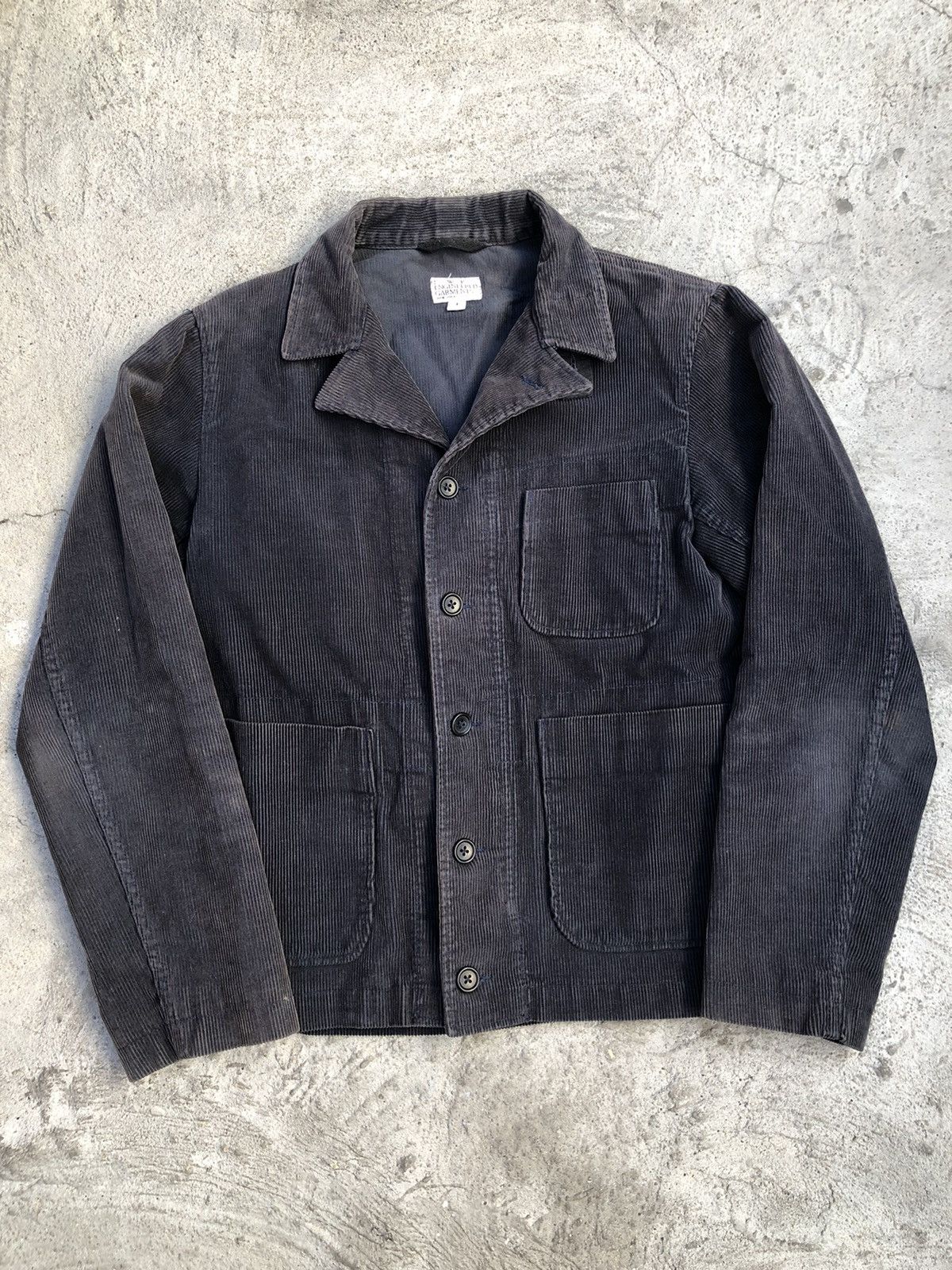 Engineered Garments Faded Corduroy Chore Jacket Blazer Navy Blue | Grailed