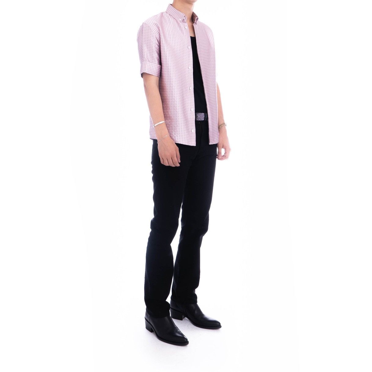 Haider Ackermann Pink Silk Short Sleeve Shirt Size US S / EU 44-46 / 1 - 4 Thumbnail