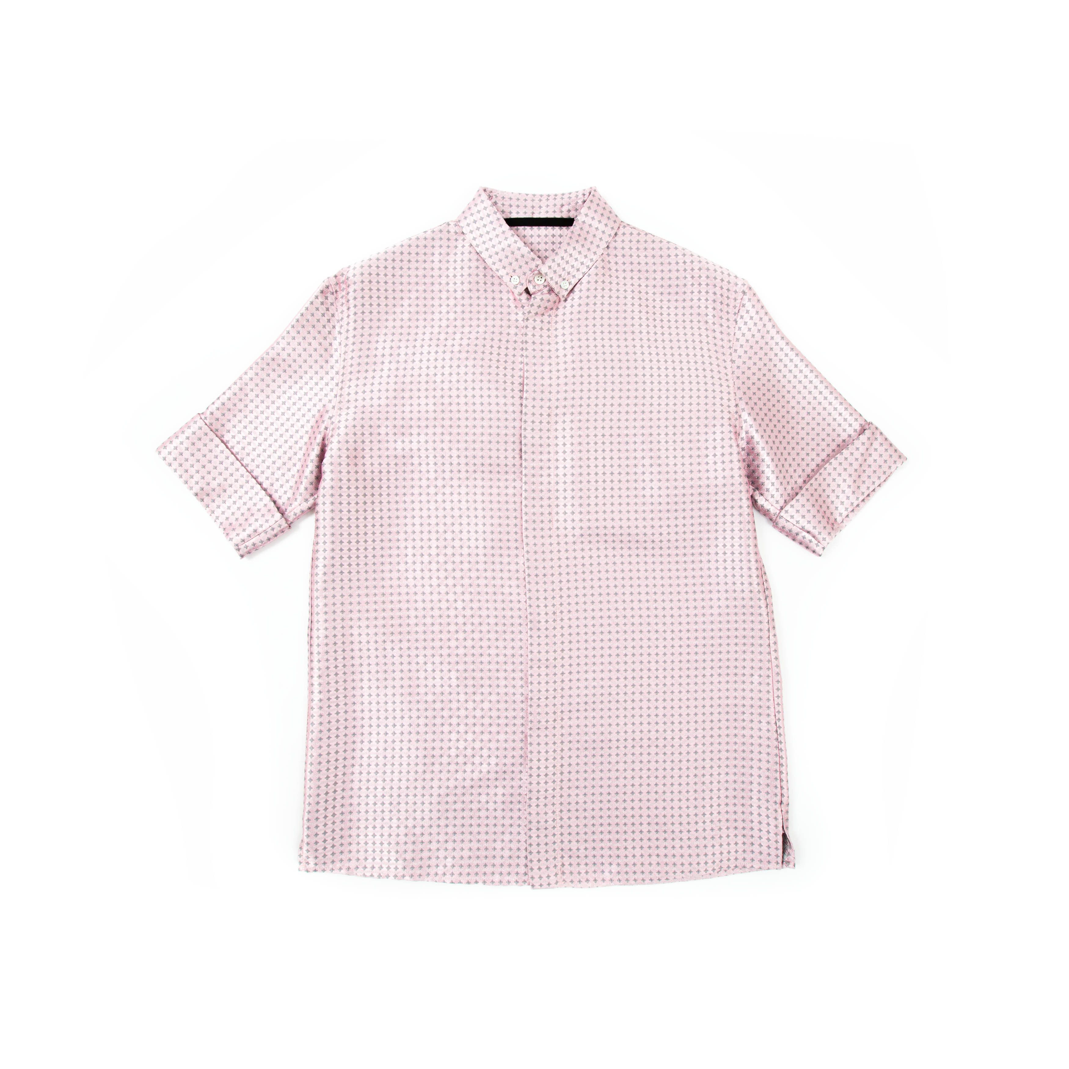 Haider Ackermann Pink Silk Short Sleeve Shirt Size US S / EU 44-46 / 1 - 1 Thumbnail