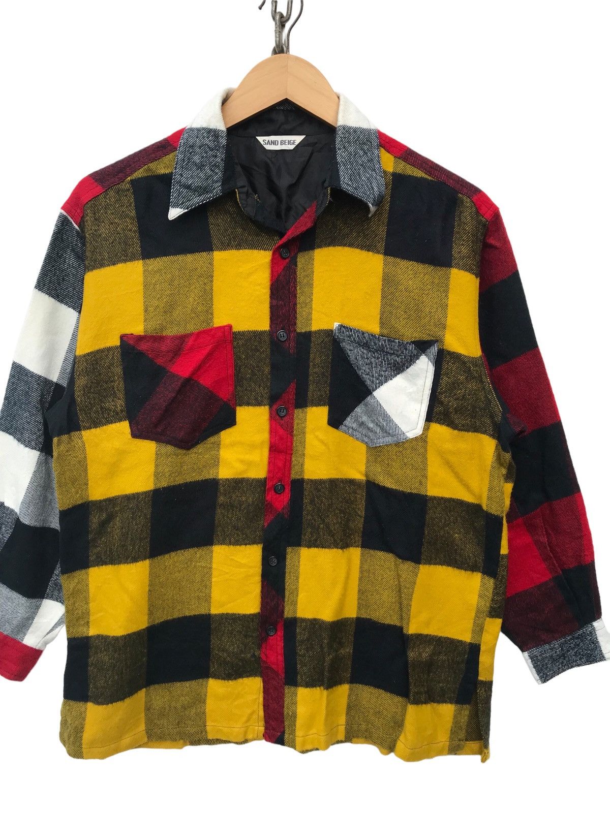 Flannel Sand Beige Multicolor Flannel Button Ups Streetwear Shirt Size US M / EU 48-50 / 2 - 3 Thumbnail