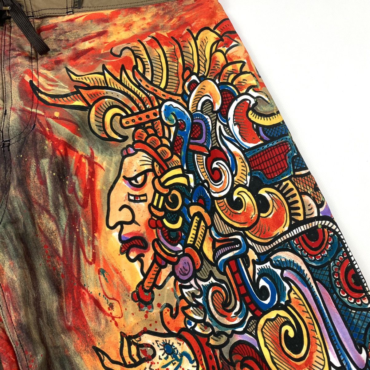 O'Neill 🥩 Vintage O’Neill Crazy Short Full Art Print Indians Size US 36 / EU 52 - 5 Thumbnail