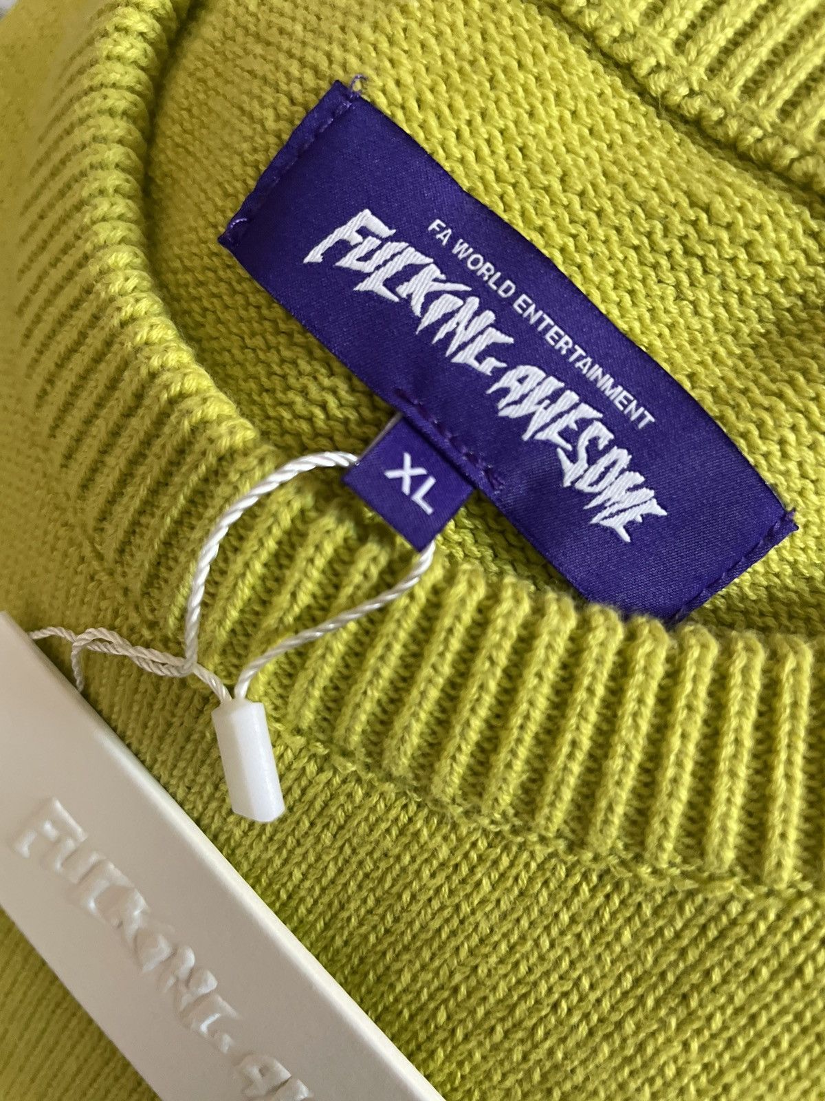 Fucking Awesome Fucking Awesome Barbed Wire Knit Sweater Yellow