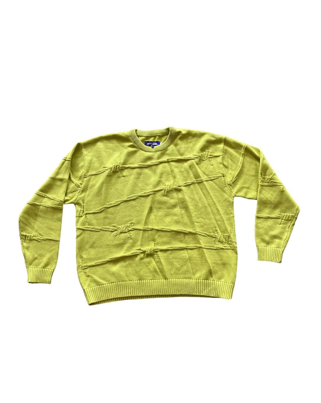 Fucking Awesome Fucking Awesome Barbed Wire Knit Sweater Yellow