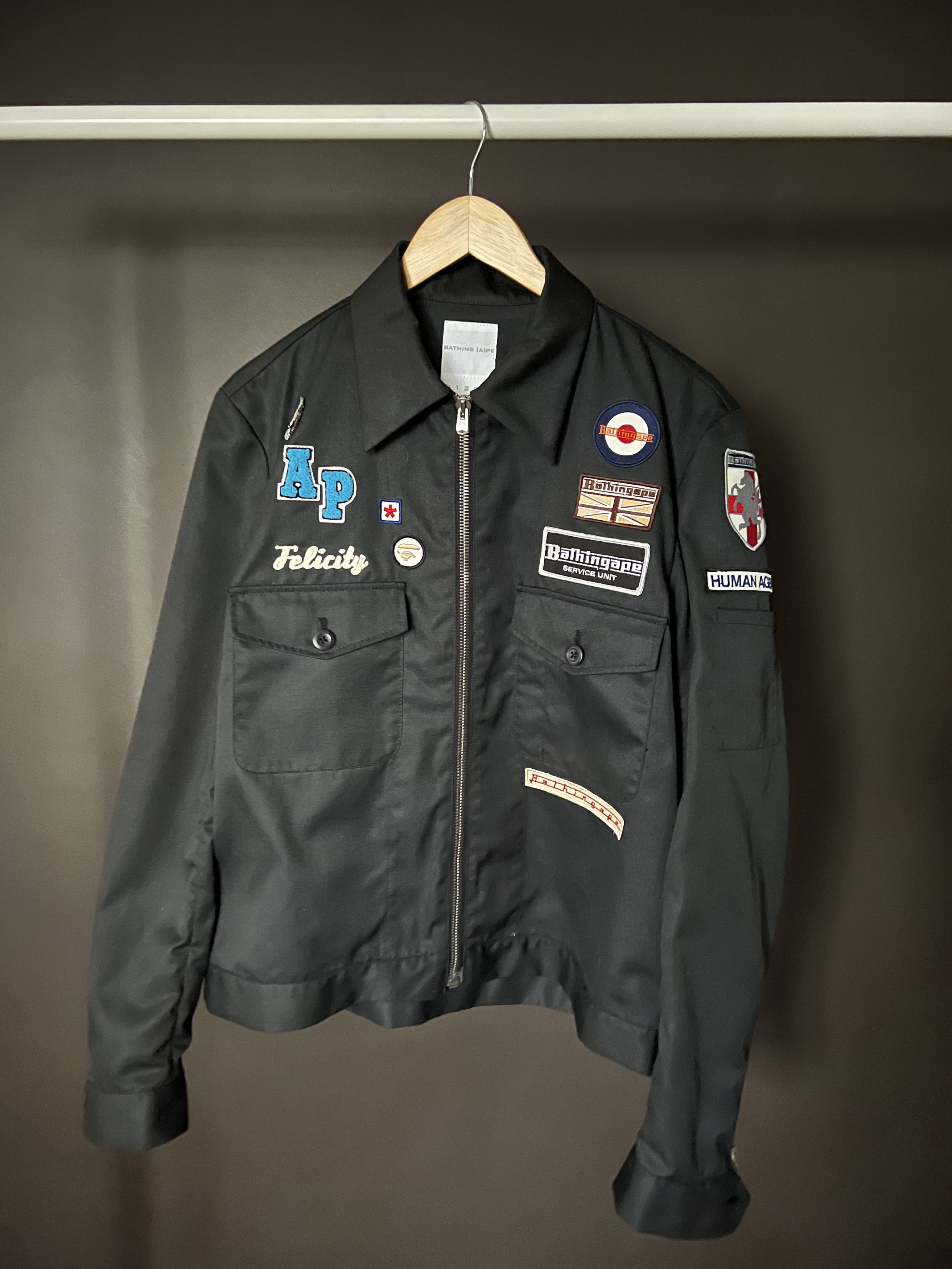 NUMBER （N）INE x A BATHING APE スパイダージャケット Bape × Number (N)ine Number (N)ine x Bape Mechanic Jacket - SIZE 4