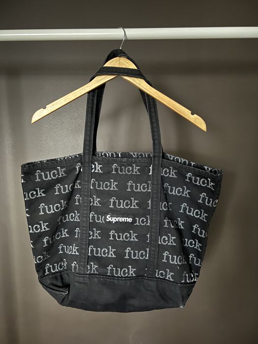 スーパーセール Supreme Fuck Denim Tote - バッグ