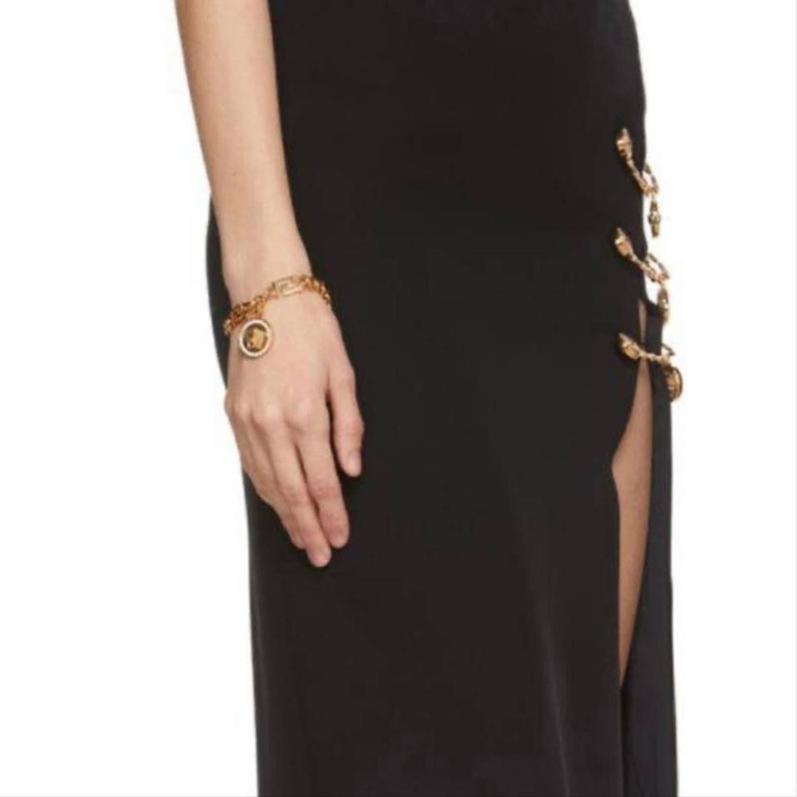 Versace Medusa crystal embellished Greca chain bracelet Size ONE SIZE - 2 Thumbnail