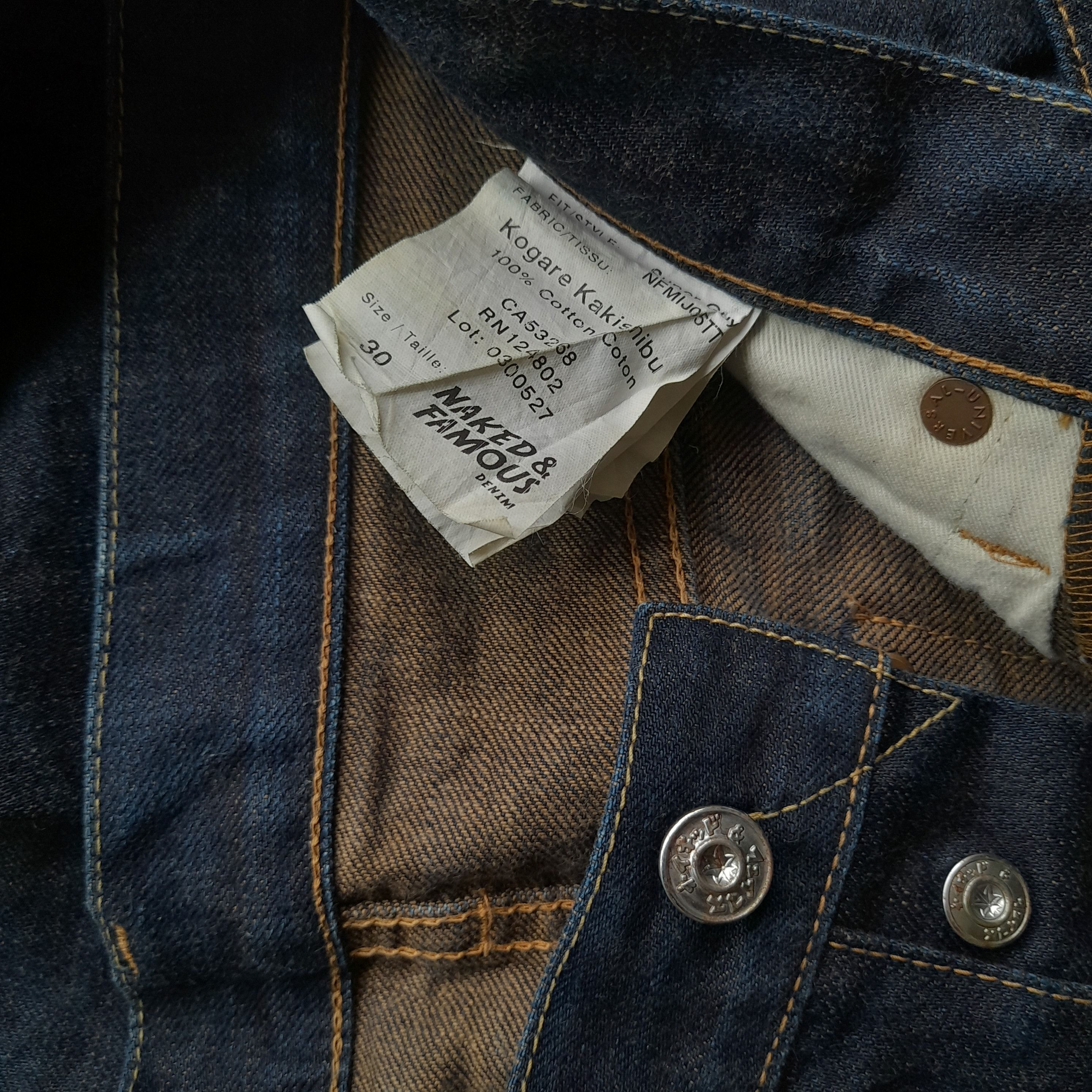 Japanese Brand Naked & Famous denim “Kogare Kakishibu” selvedge x Alvin Lee Size US 30 / EU 46 - 6 Thumbnail