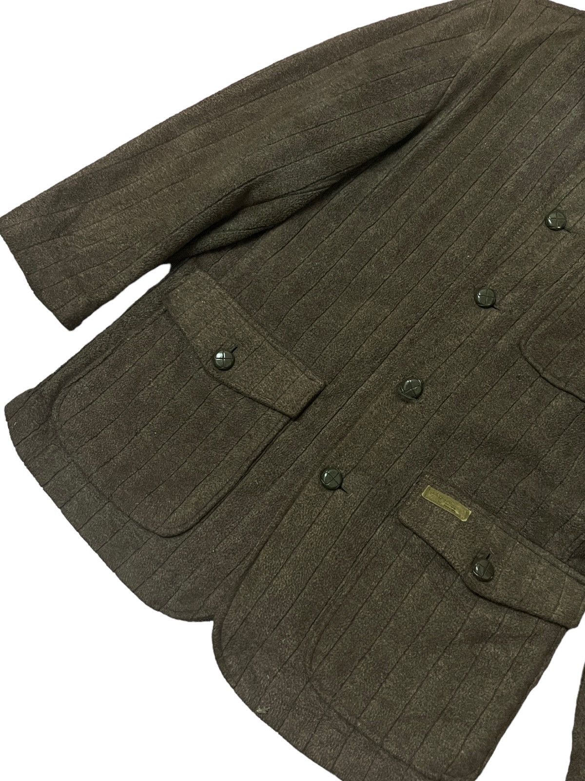 If Six Was Nine Vintage Kansai Yamamoto Pinstripe Wool Stand CollarJacket Size US M / EU 48-50 / 2 - 3 Thumbnail