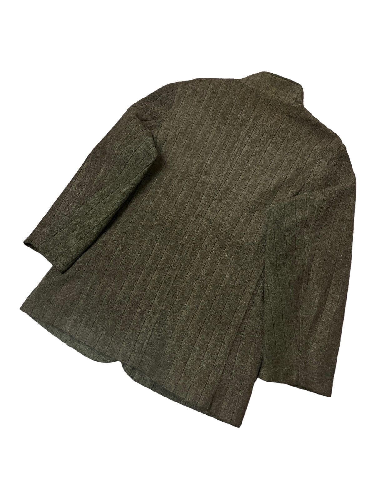 If Six Was Nine Vintage Kansai Yamamoto Pinstripe Wool Stand CollarJacket Size US M / EU 48-50 / 2 - 4 Thumbnail