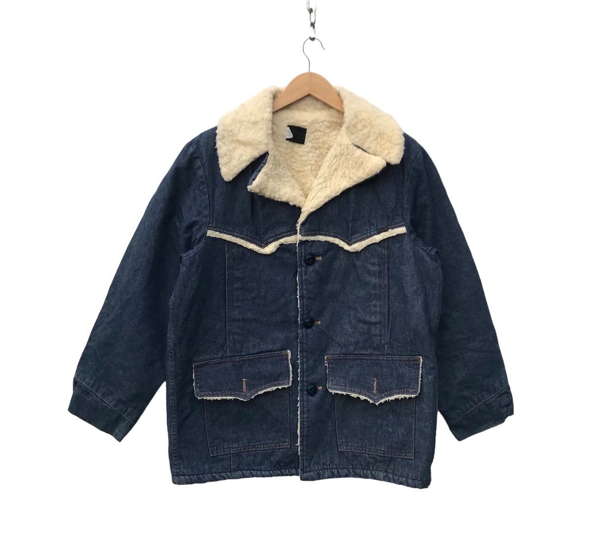 Sears Vintage Sears Roebucks Denim Sherpa Lined Sears Shearling Size US M / EU 48-50 / 2 - 1 Thumbnail