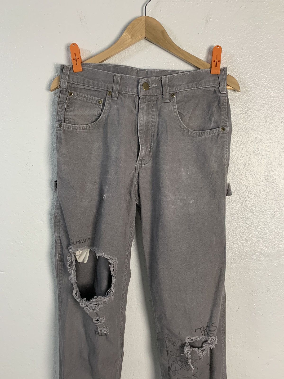 Carhartt Carhatt Distressed Worker Pants Size US 30 / EU 46 - 3 Thumbnail