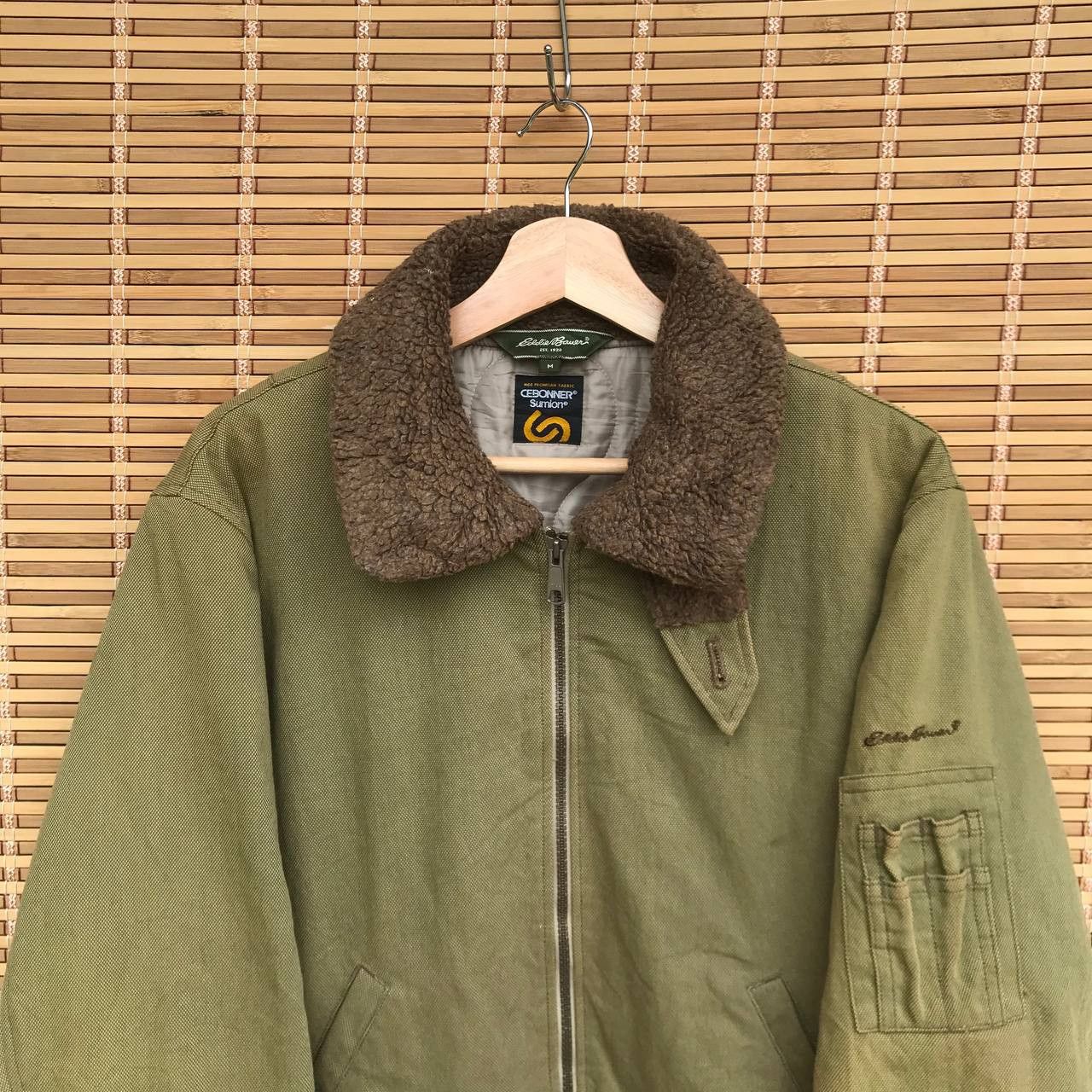 Buzz Rickson's × Eddie Bauer × Vintage Vintage Eddie Bauer Cebonner sumlon fadedgreen bomber canvas Size US M / EU 48-50 / 2 - 6 Thumbnail