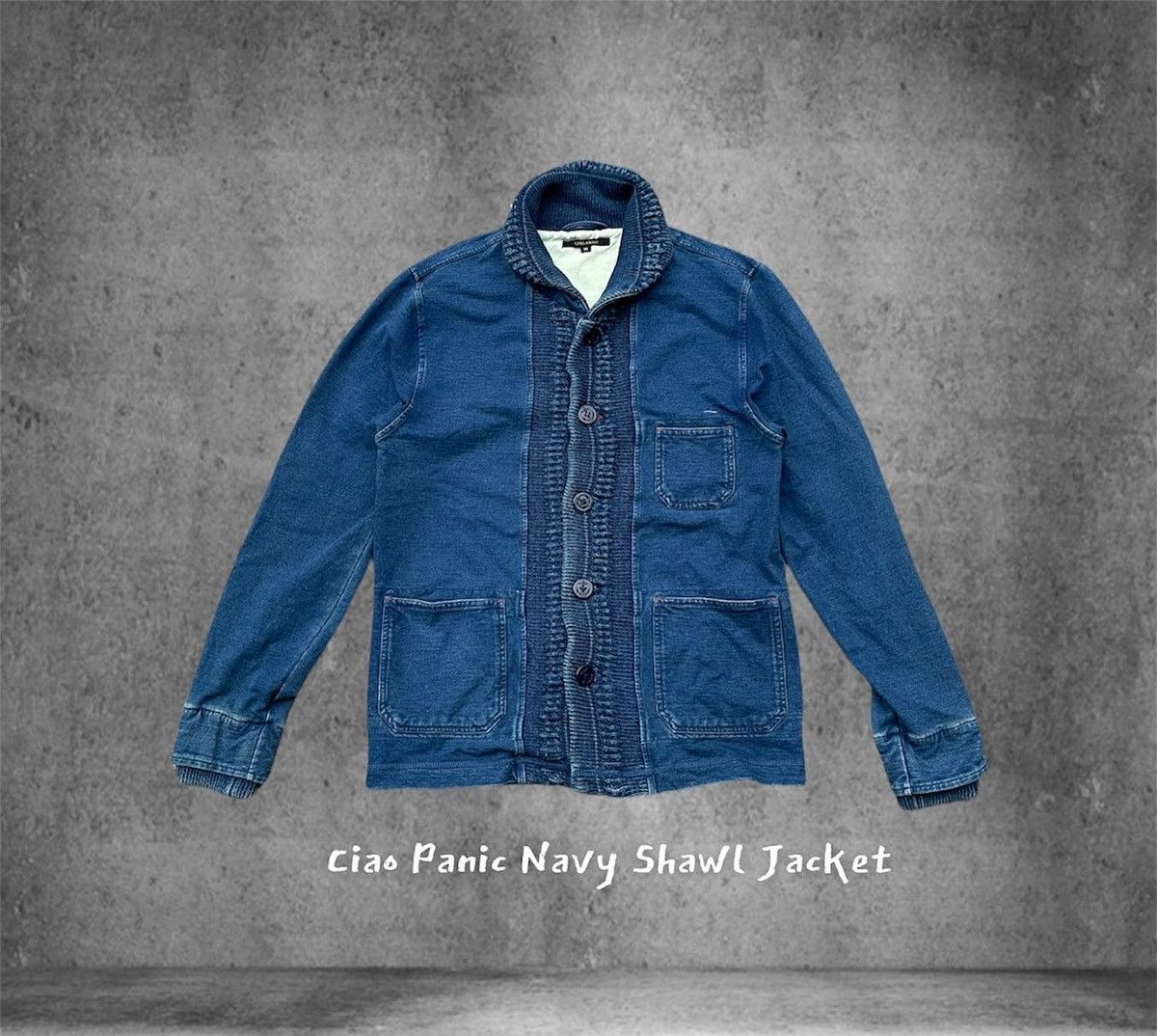 Usn Ciao Panic Navy Shawl Jacket | Grailed