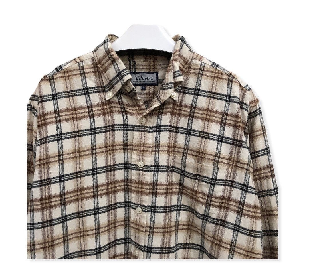 Vintage Vintage Villand Plaid Tartan Flannel Shirt 👕 Size US L / EU 52-54 / 3 - 3 Thumbnail