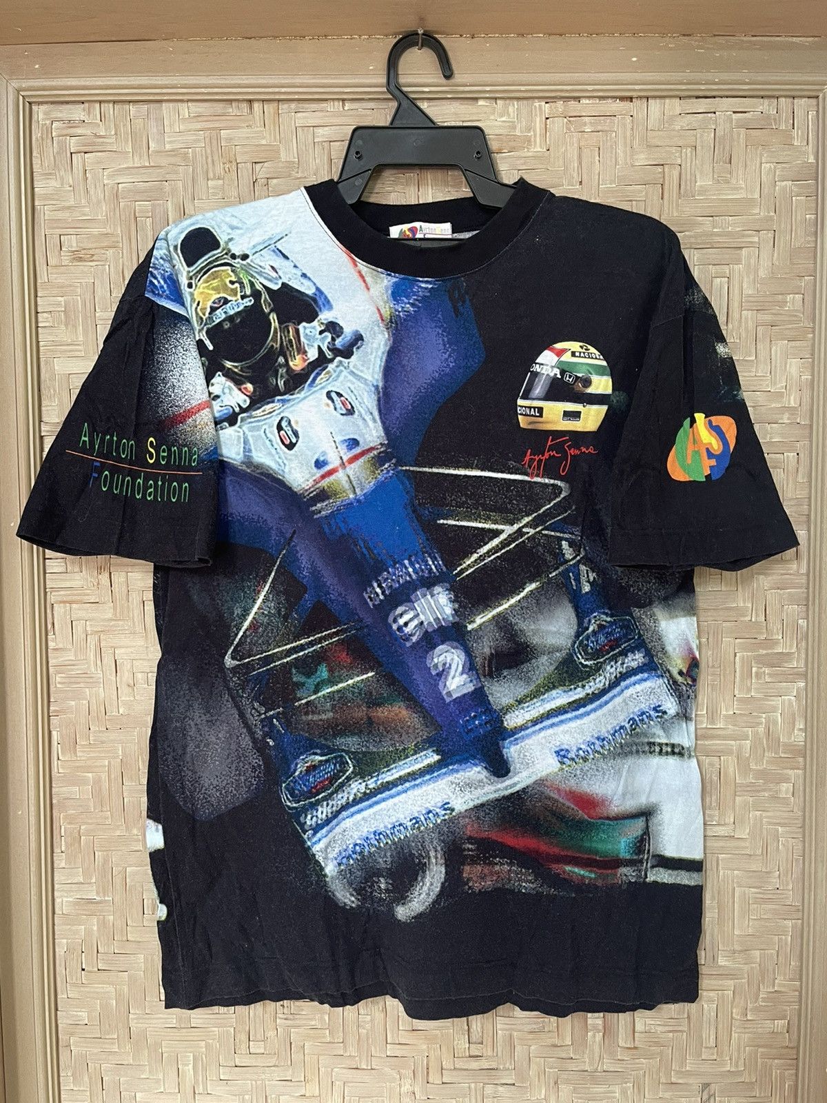 Vintage Vintage Ayrton Senna Foundation Full Print Size US M / EU 48-50 / 2 - 1 Thumbnail