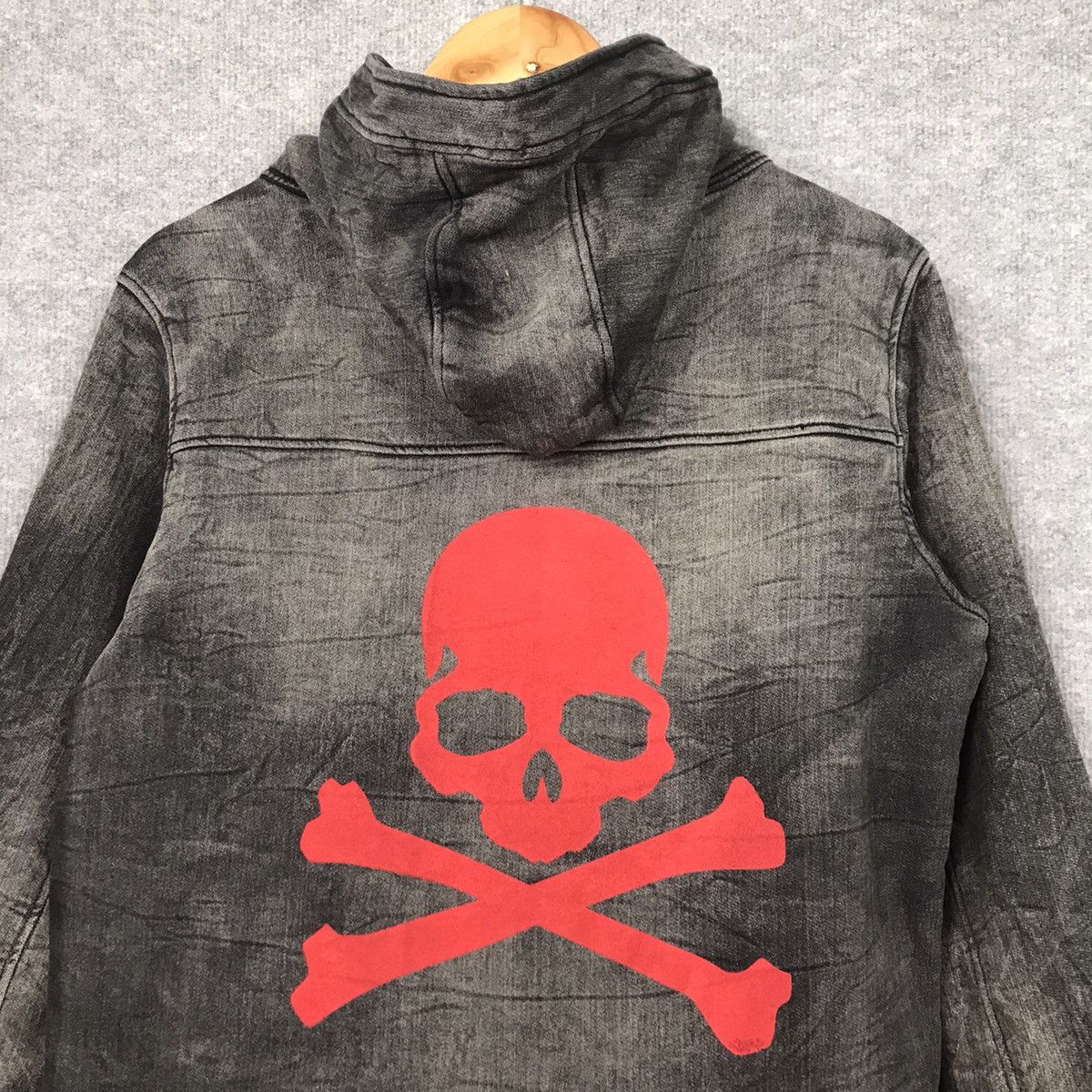 Japanese Brand Rattletrap Black Faded Punk Red Skull Fullover Hoodies Size US M / EU 48-50 / 2 - 2 Thumbnail