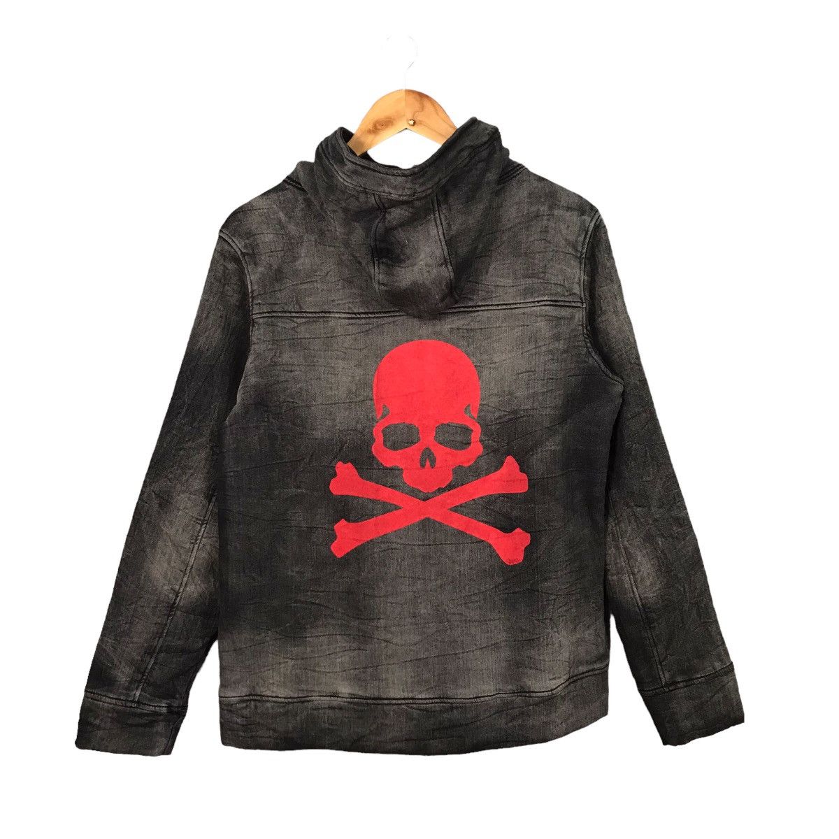 Japanese Brand Rattletrap Black Faded Punk Red Skull Fullover Hoodies Size US M / EU 48-50 / 2 - 1 Thumbnail