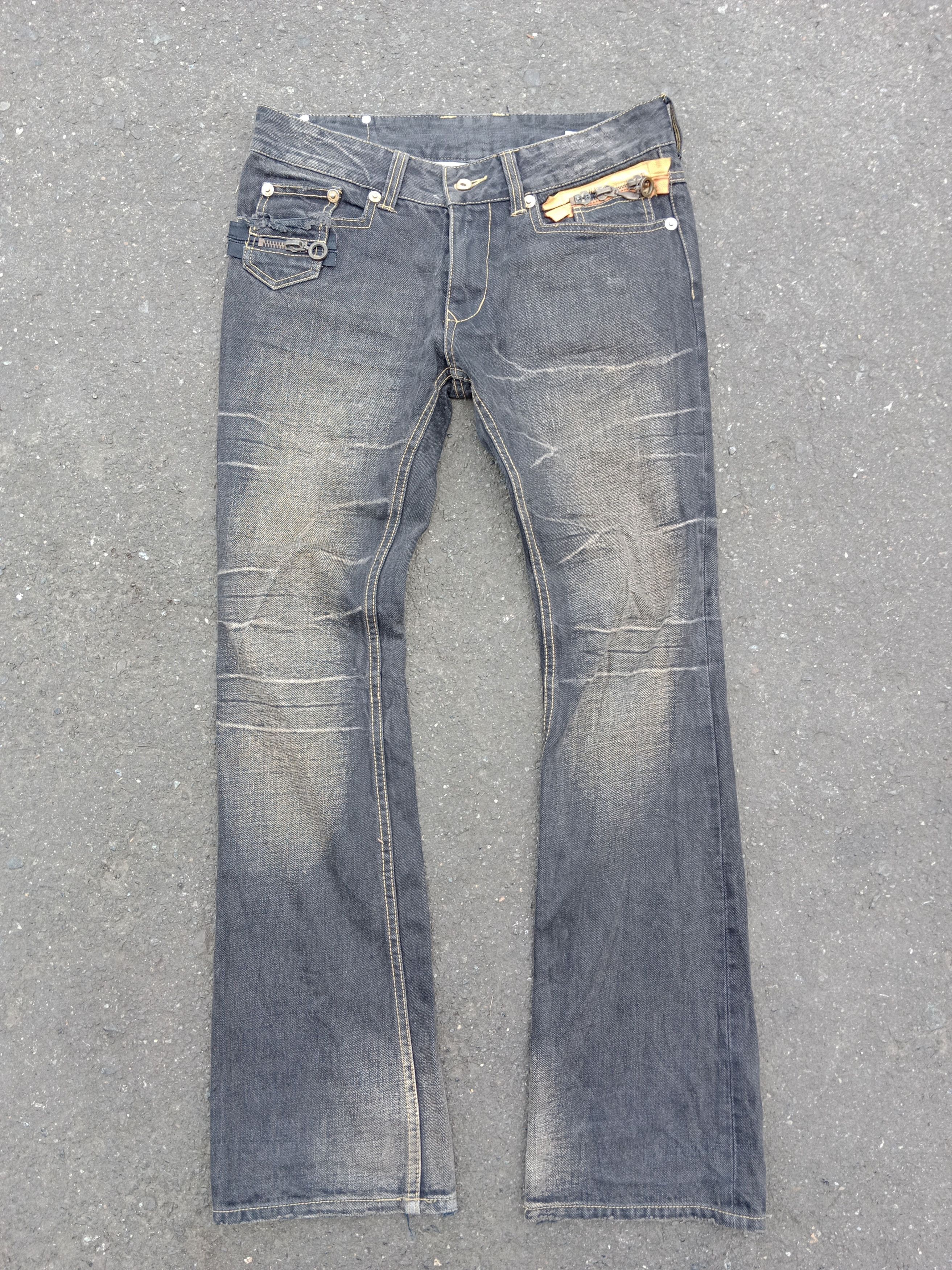 Japanese Brand Semantic Design MultiZipper Flare Jeans Size US 32 / EU 48 - 1 Thumbnail