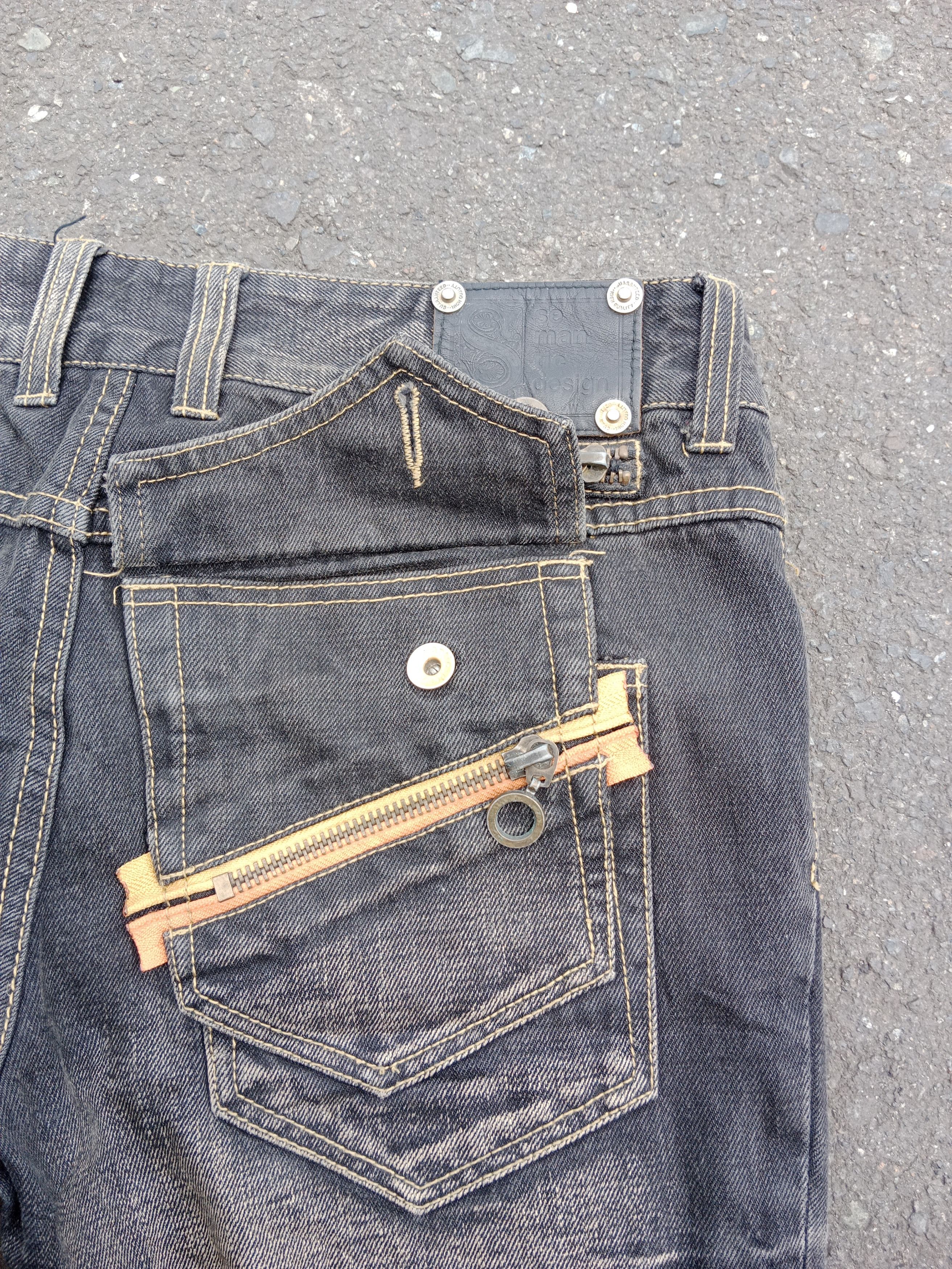 Japanese Brand Semantic Design MultiZipper Flare Jeans Size US 32 / EU 48 - 10 Thumbnail