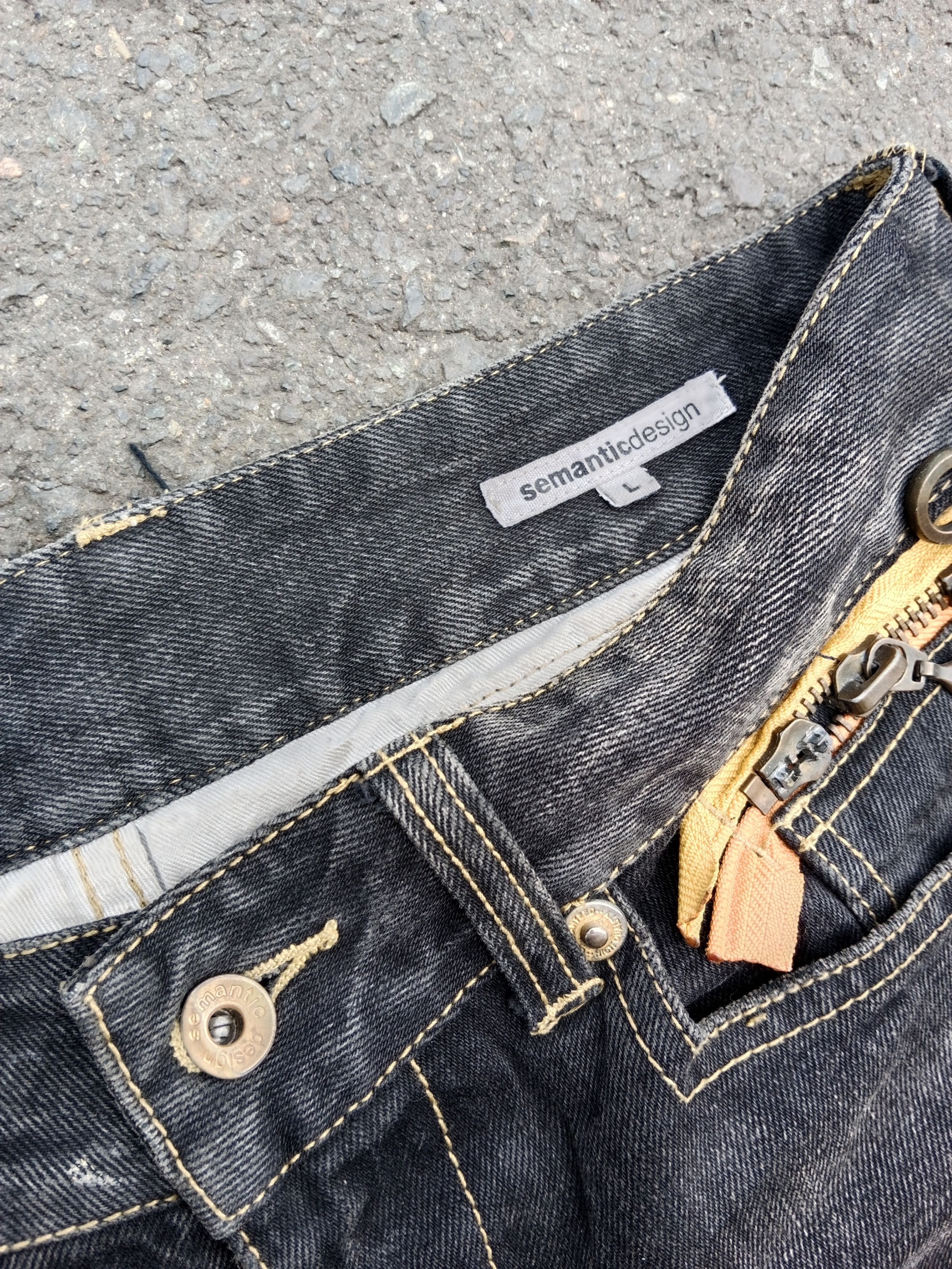 Japanese Brand Semantic Design MultiZipper Flare Jeans Size US 32 / EU 48 - 7 Thumbnail