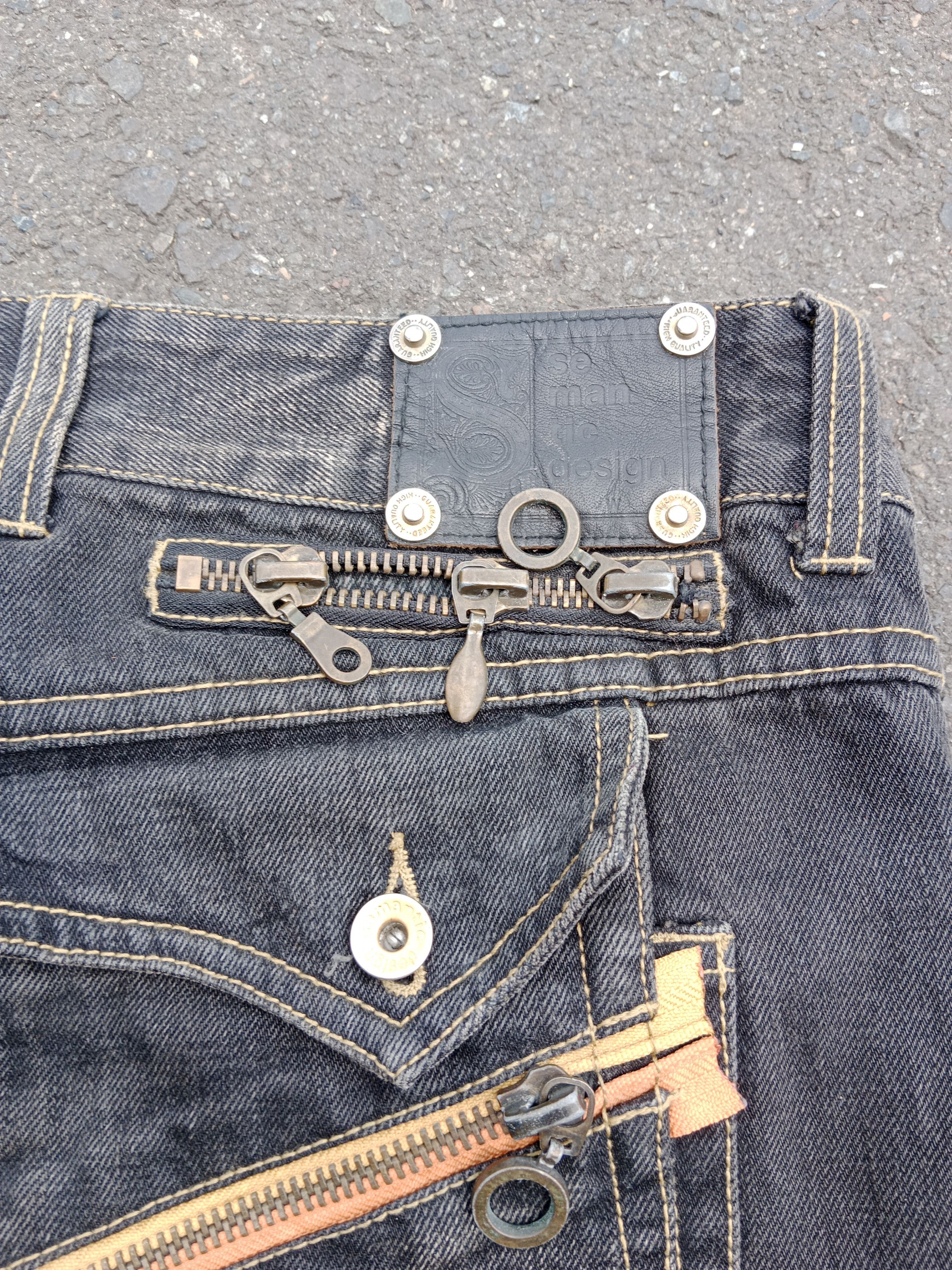 Japanese Brand Semantic Design MultiZipper Flare Jeans Size US 32 / EU 48 - 9 Thumbnail