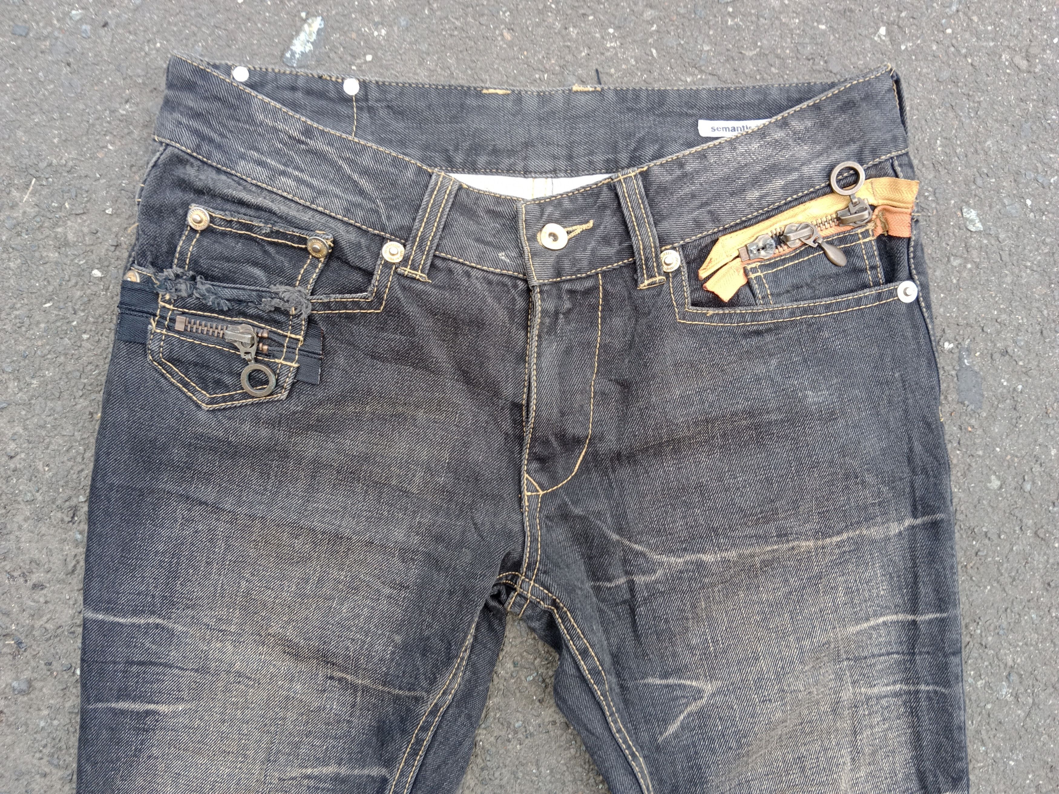 Japanese Brand Semantic Design MultiZipper Flare Jeans Size US 32 / EU 48 - 5 Thumbnail