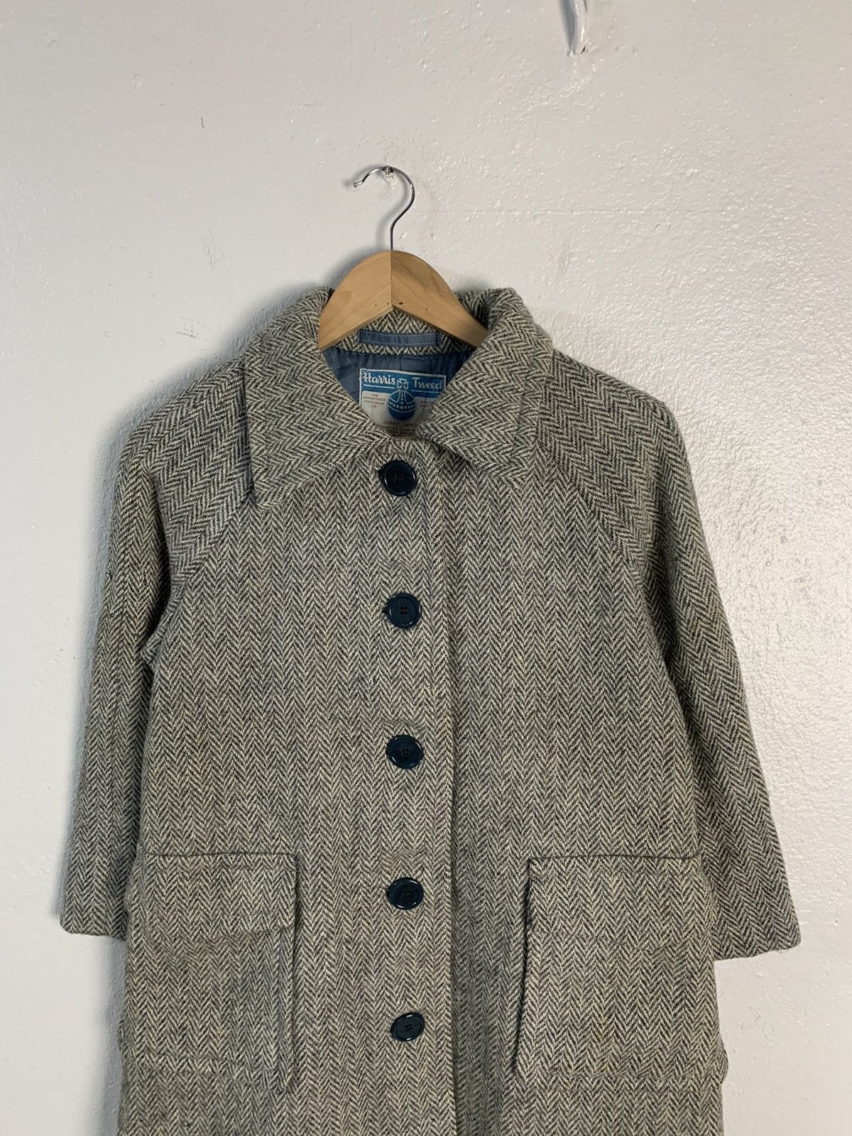 Harris Tweed Vintage 60’ Harris Tweed Wool Coat Size M / US 6-8 / IT 42-44 - 4 Thumbnail