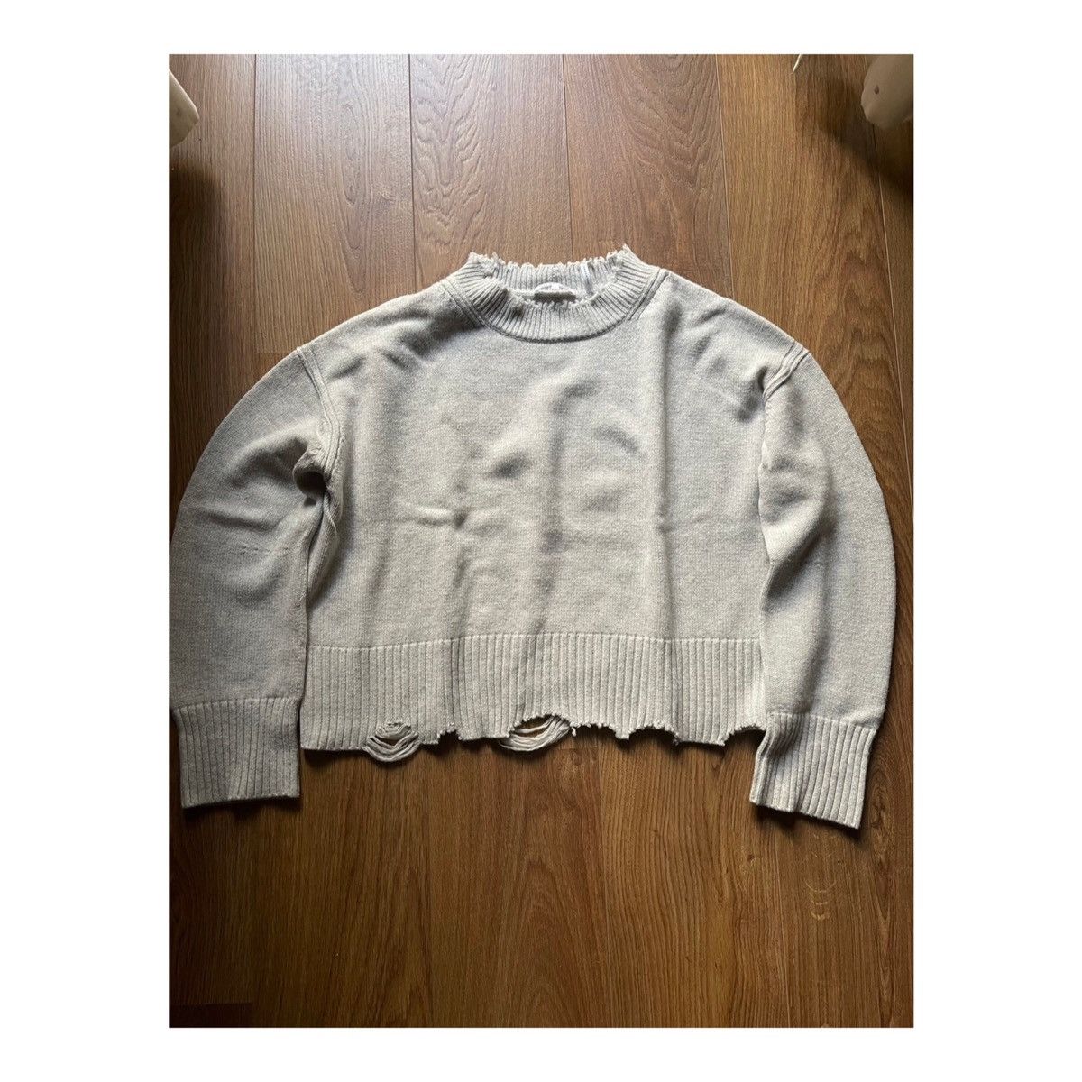Helmut Lang Helmut Lang distressed knit sweater | Grailed